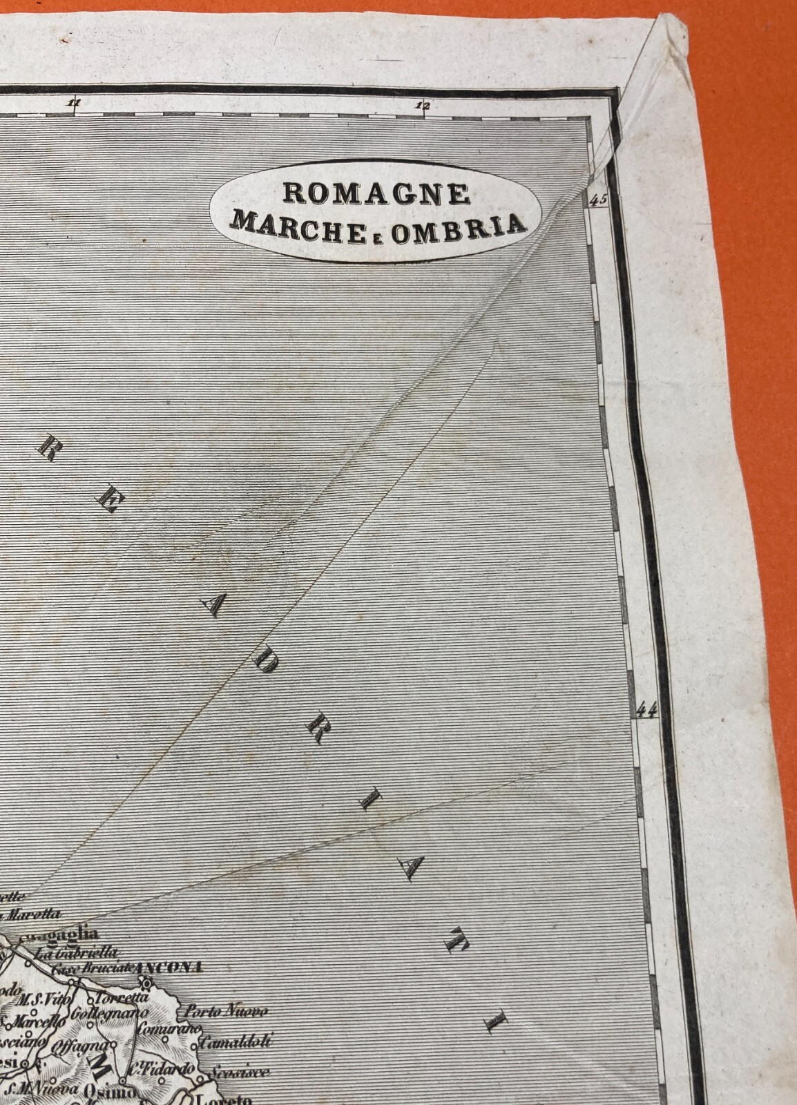 Antica Cartografia: Romagna, Marche, Umbria, Lazio. Allodi, Naymiller, Pagnoni, XIX Secolo