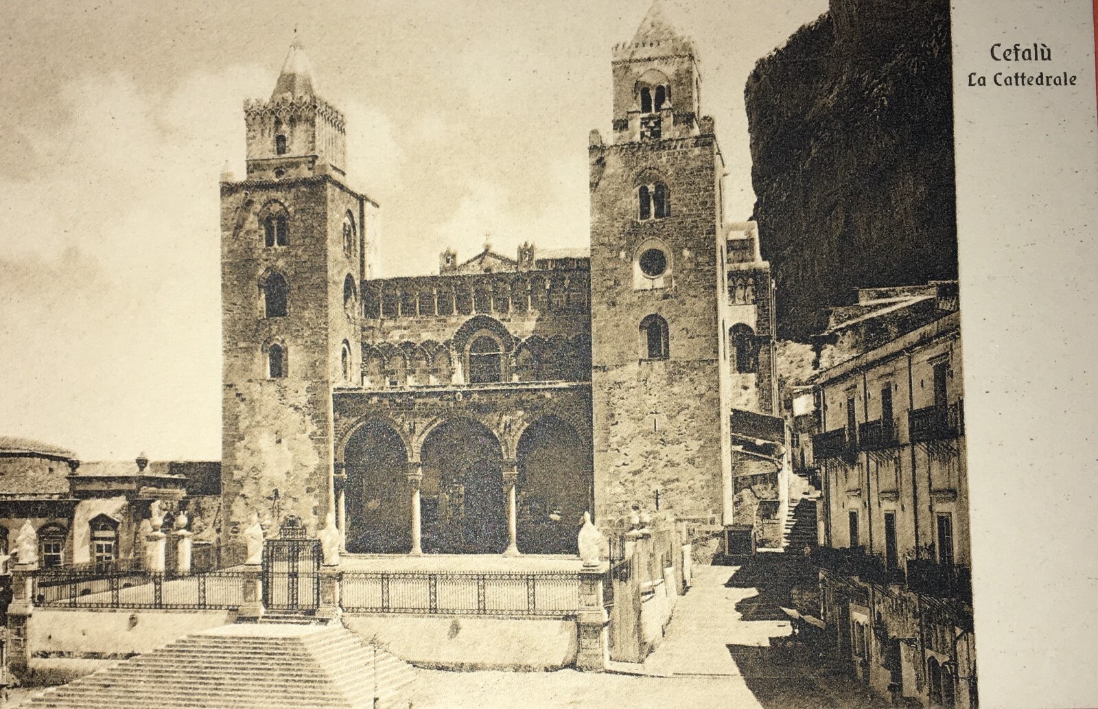 Sicilia, Cefalù. Architettura Sacra Monumentale, Cattedrale. Cartolina d'Epoca