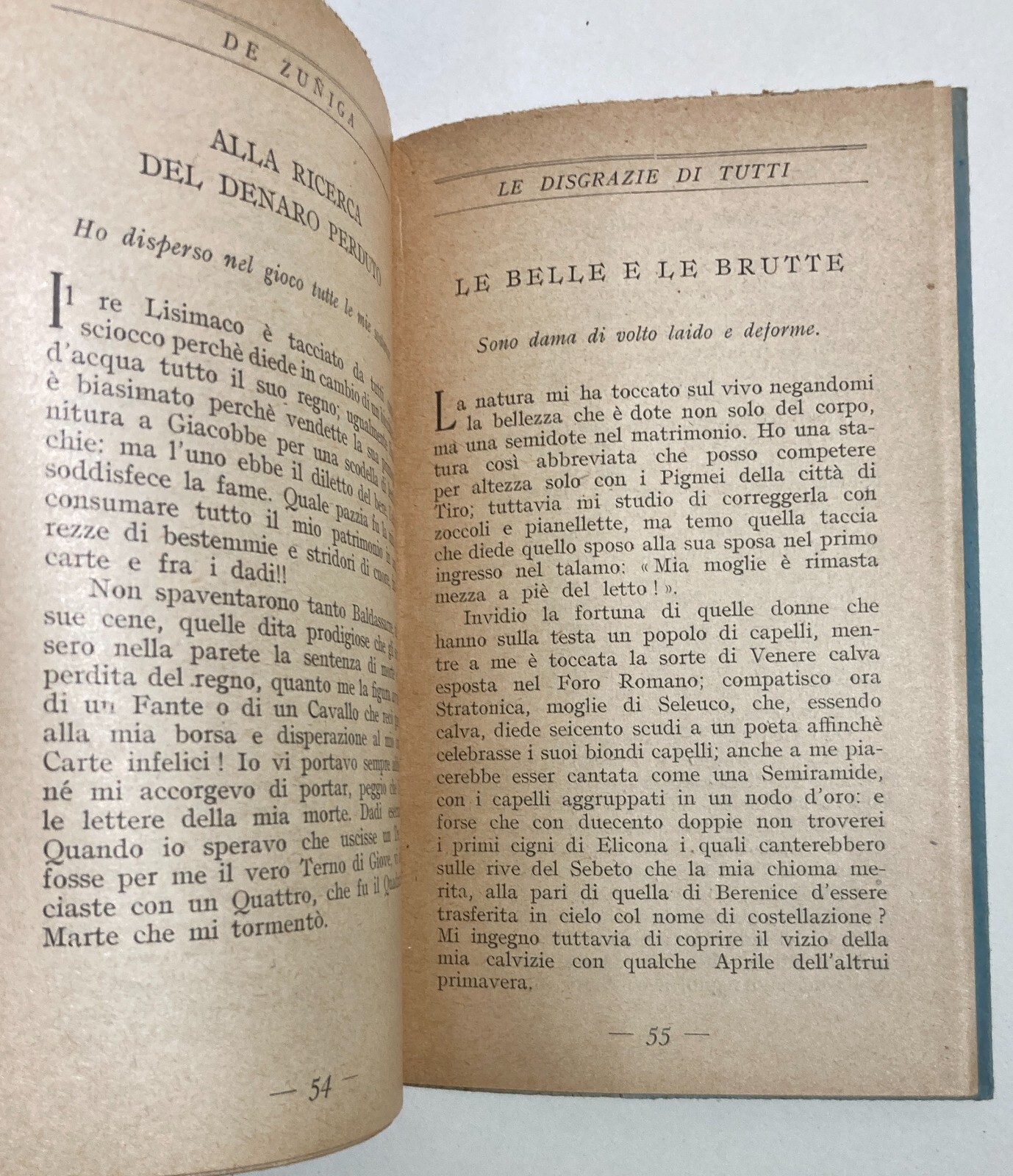 Breviario Di Uno Scalognato   De Zuniga   Edizione Metà '900   Roma