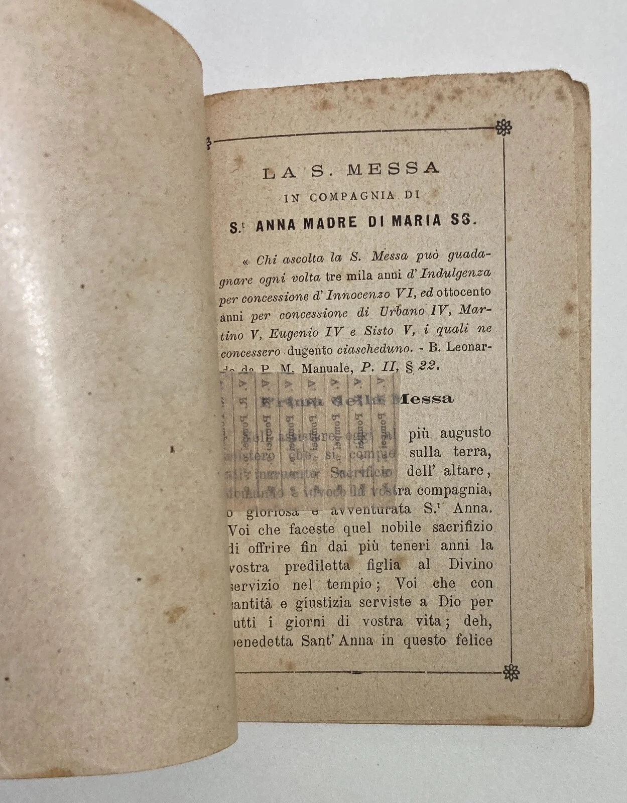 Antica Edizione Devozionale: S. Anna, Piacenza, Bertola, 1891, con Piccola Fotografia