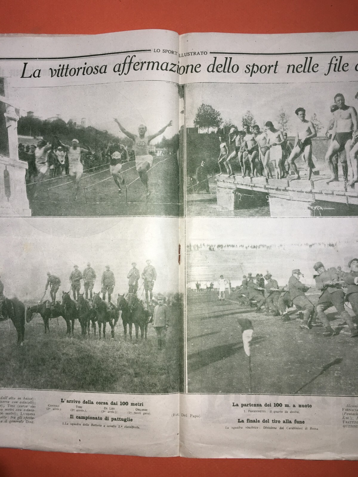 Lo Sport Illustrato: Calcio, Boxe, Atletica, Militaria. Gara Milano E Casale Alessandria, 1919