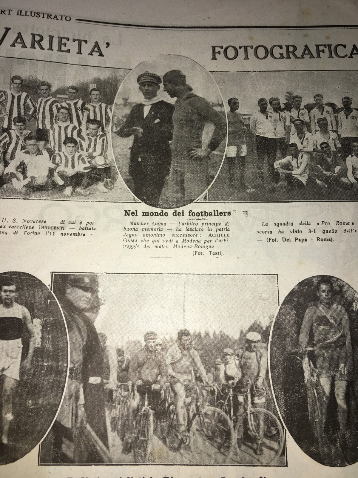 Lo Sport Illustrato: Calcio, Boxe, Atletica, Militaria. Gara Milano E Casale Alessandria, 1919