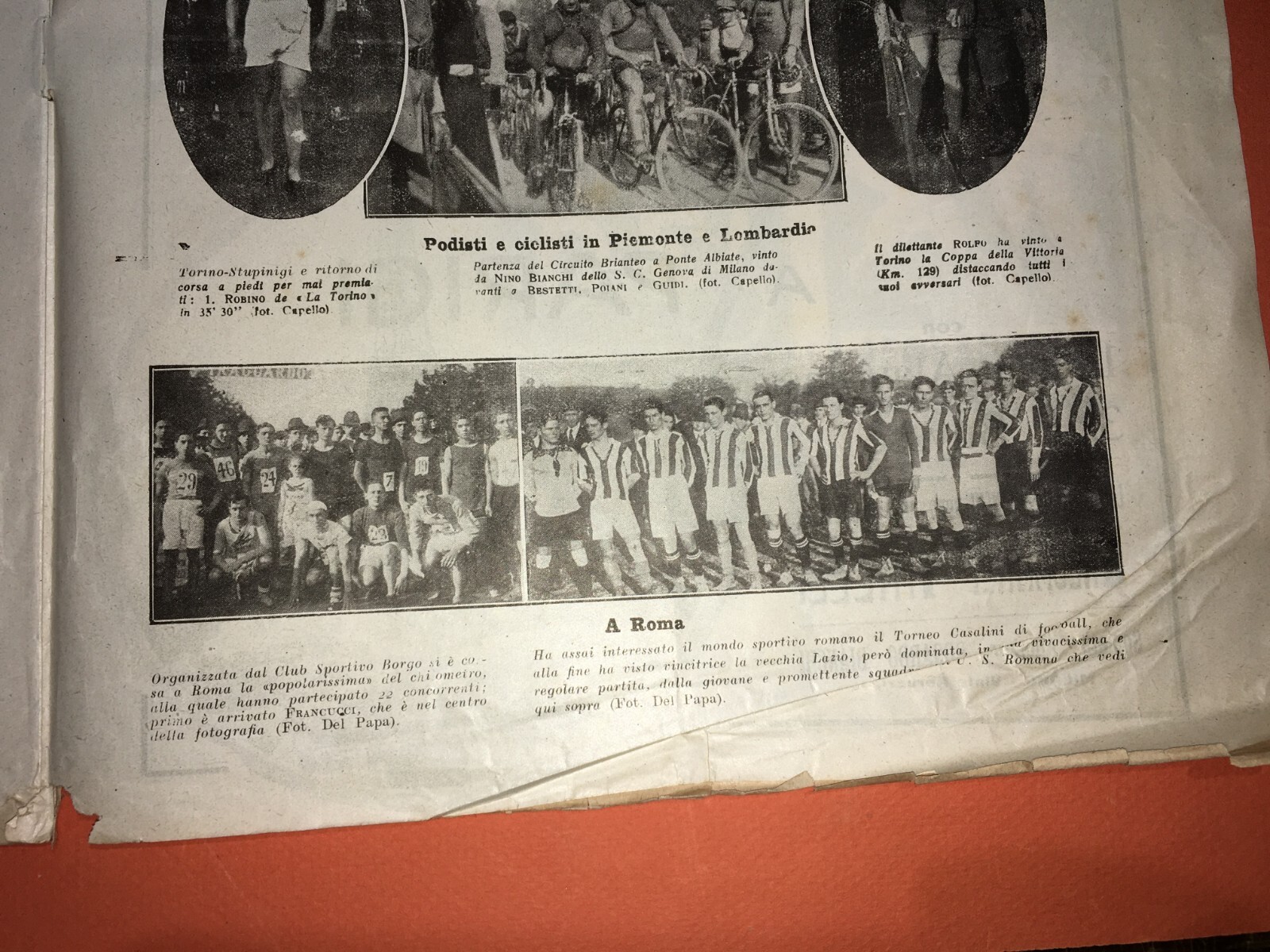 Lo Sport Illustrato: Calcio, Boxe, Atletica, Militaria. Gara Milano E Casale Alessandria, 1919