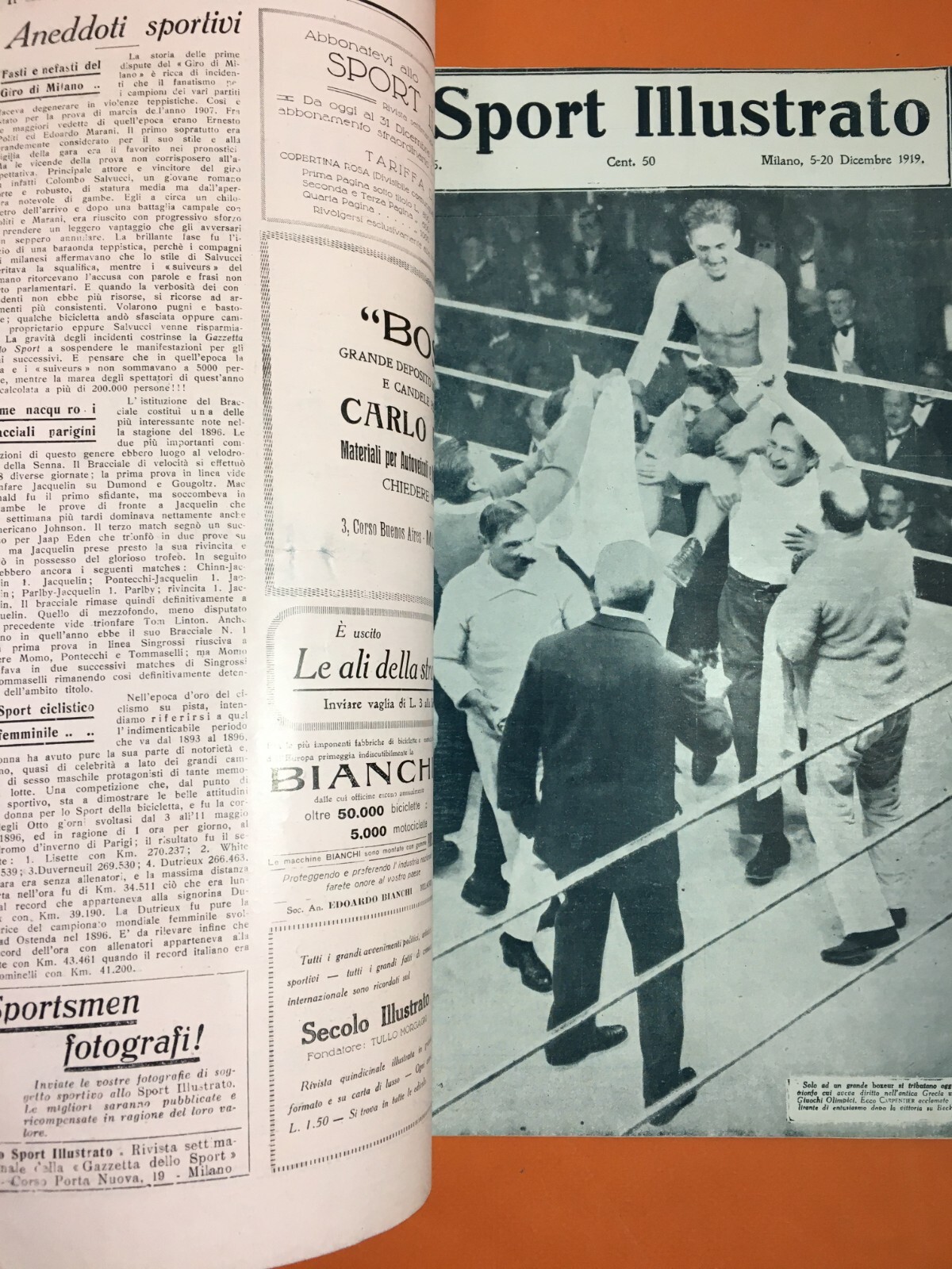 Lo Sport Illustrato: Calcio, Boxe E Motori   20 Dicembre 1919