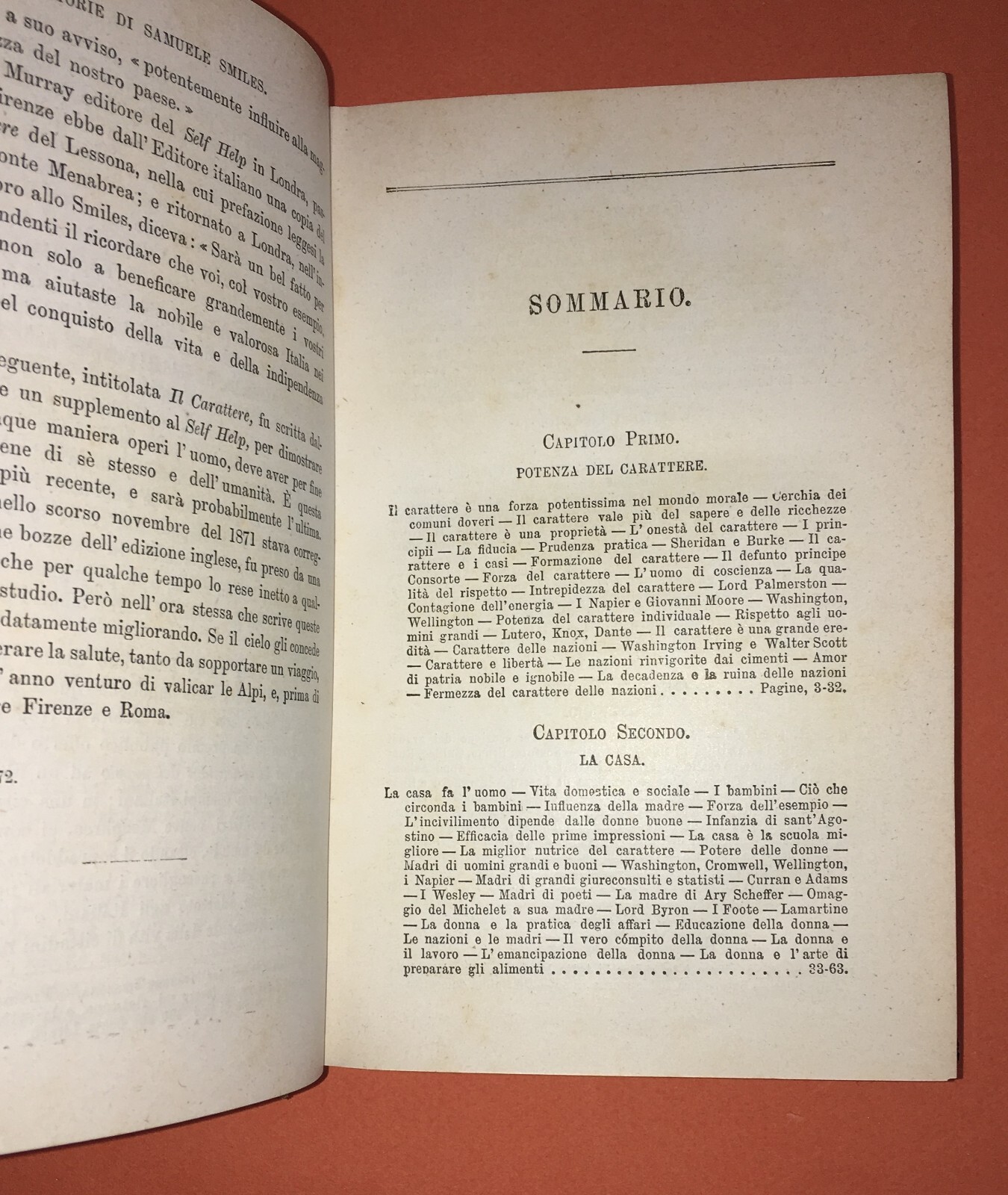 Samuele Smiles   Il Carattere   Prima Traduzione Italiana   Firenze, 1898