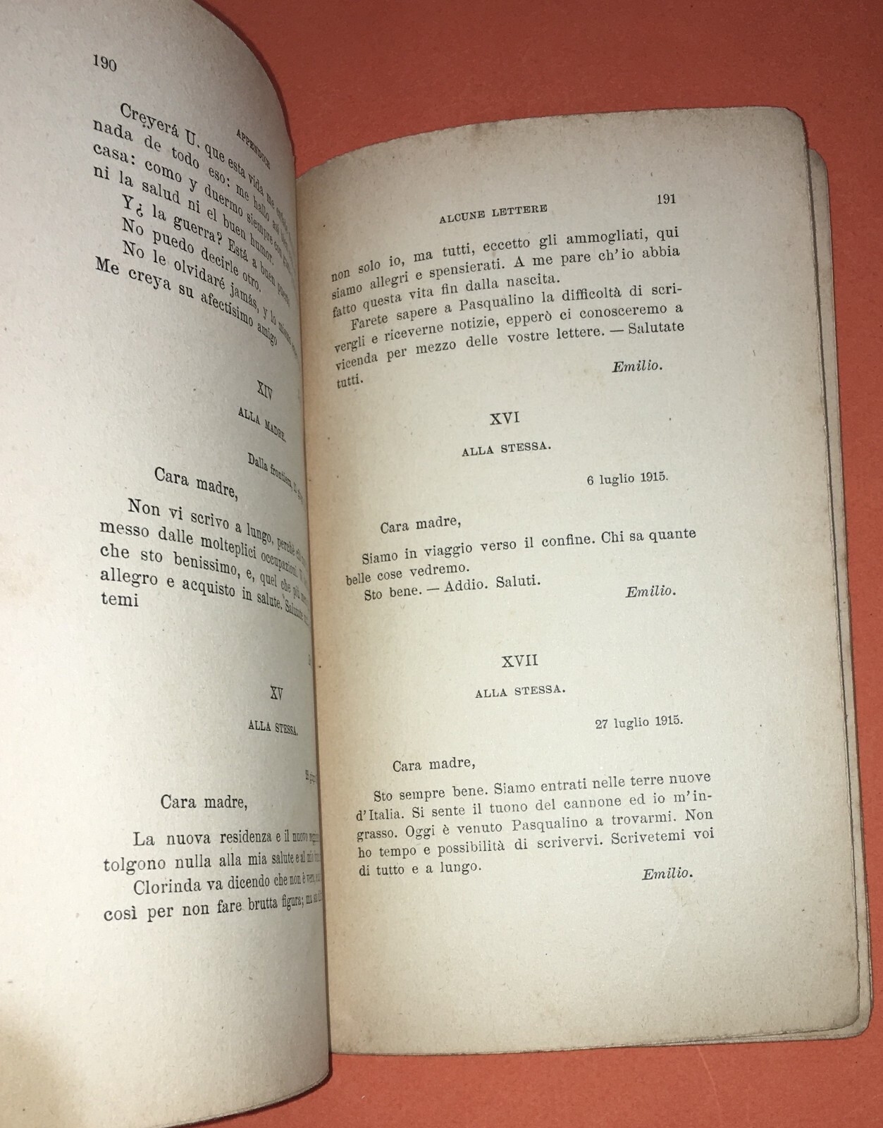 Puglia: Versi E Lettere Di Emilio Ricci. Prefazione Di Benedetto Croce
