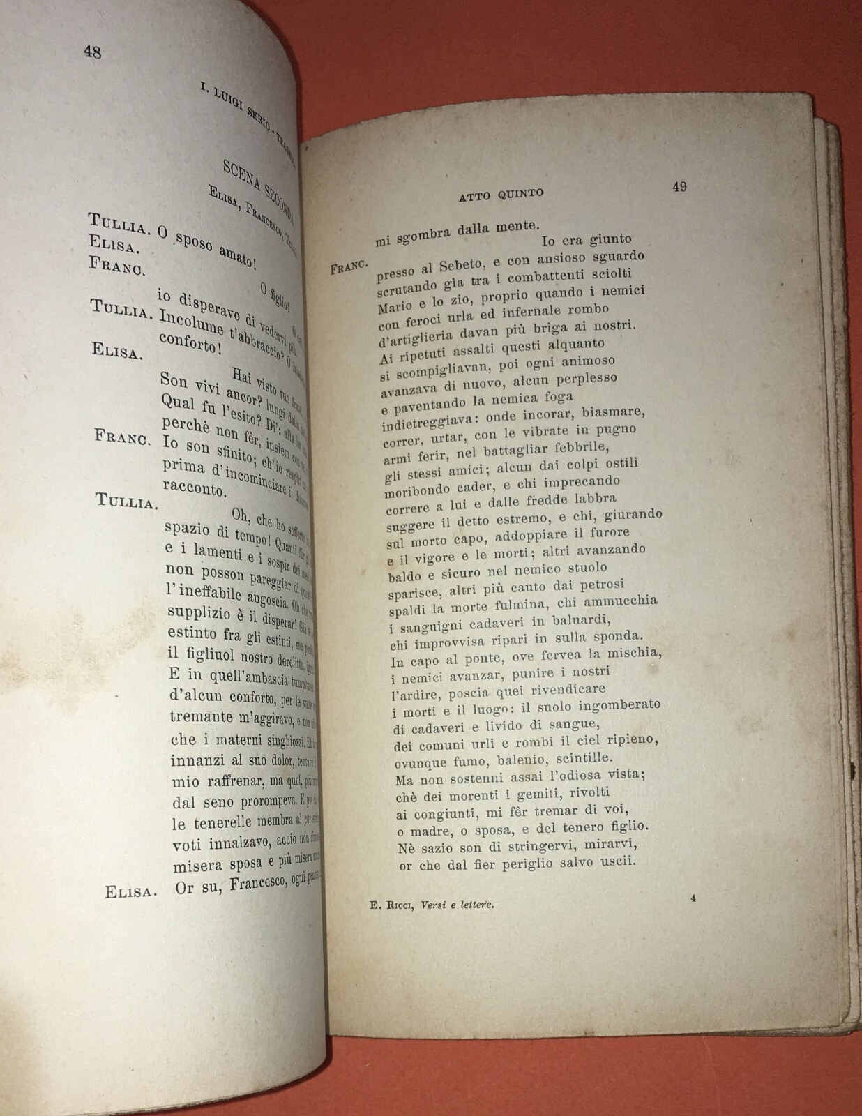 Puglia: Versi E Lettere Di Emilio Ricci. Prefazione Di Benedetto Croce