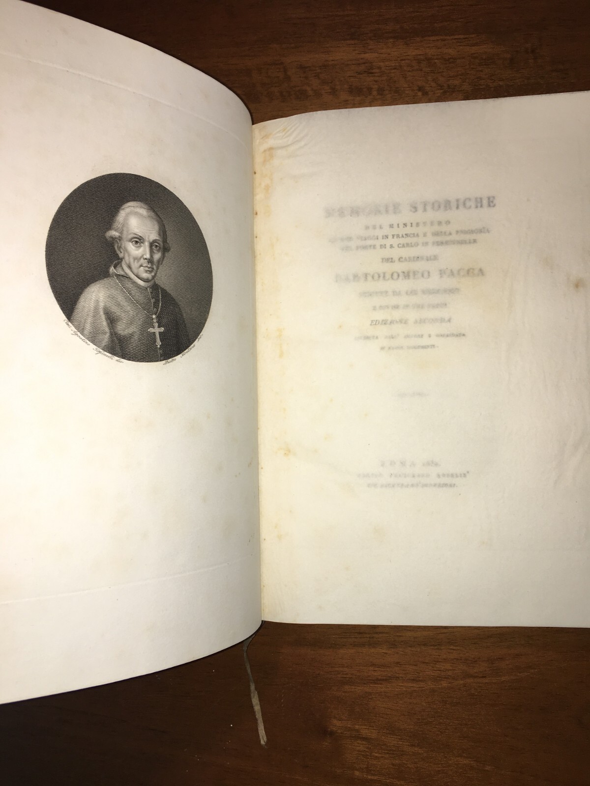 Cardinale Bartolomeo Pacca: Memorie Storiche, Edizione 1830 In Legatura Di Pregio