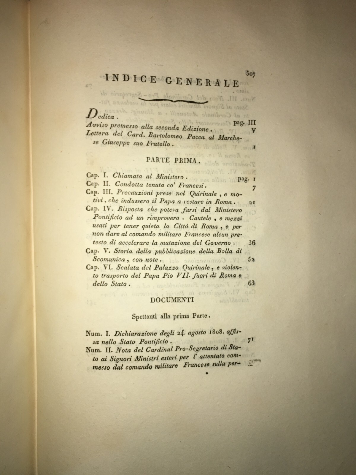Cardinale Bartolomeo Pacca: Memorie Storiche, Edizione 1830 In Legatura Di Pregio