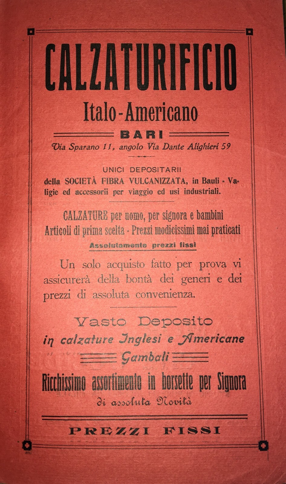 Puglia, Bari: Calzaturificio Italo Americano. Scarpe, Calzature Inglesi E Gambali