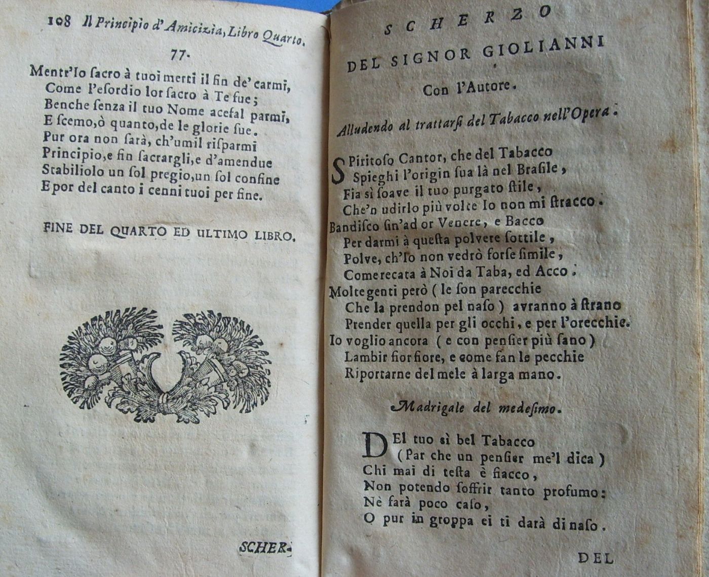 Tabacco: Rara Opera Satirica Di Gerogiro Suscaferro. Caracciolo Principe Di Torella, Spagna, 1694.