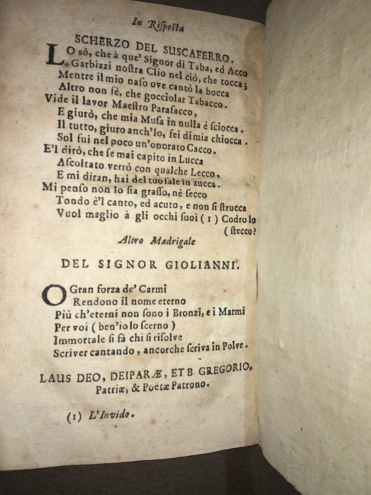 Tabacco: Rara Opera Satirica Di Gerogiro Suscaferro. Caracciolo Principe Di Torella, Spagna, 1694.