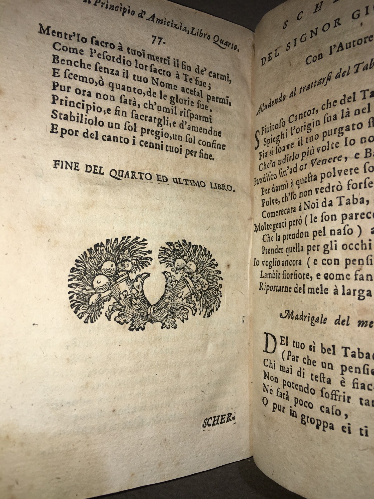 Tabacco: Rara Opera Satirica Di Gerogiro Suscaferro. Caracciolo Principe Di Torella, Spagna, 1694.