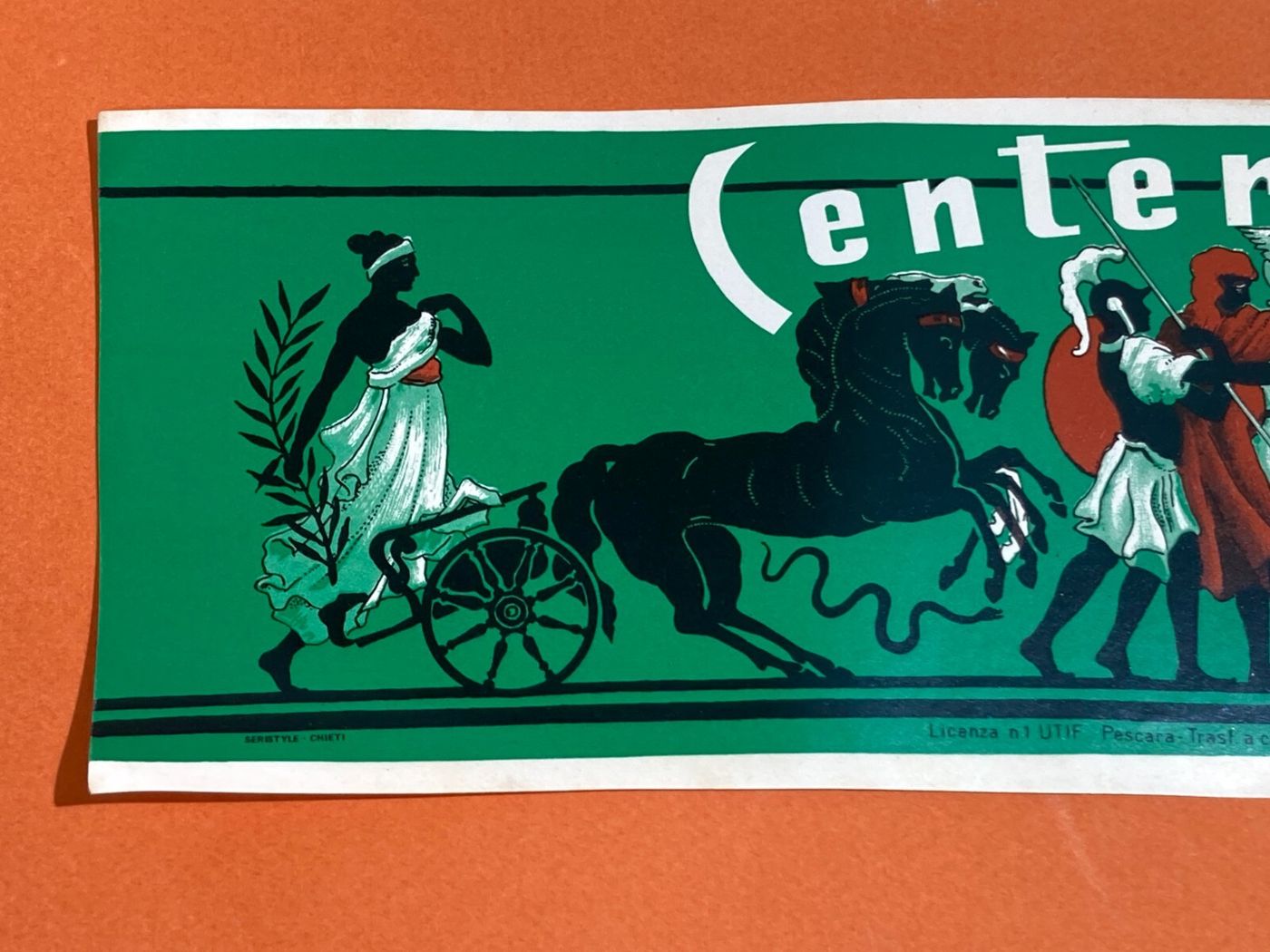Abruzzo, Chieti: Distilleria Barattucci, Etichetta Originale Amaro Centerba