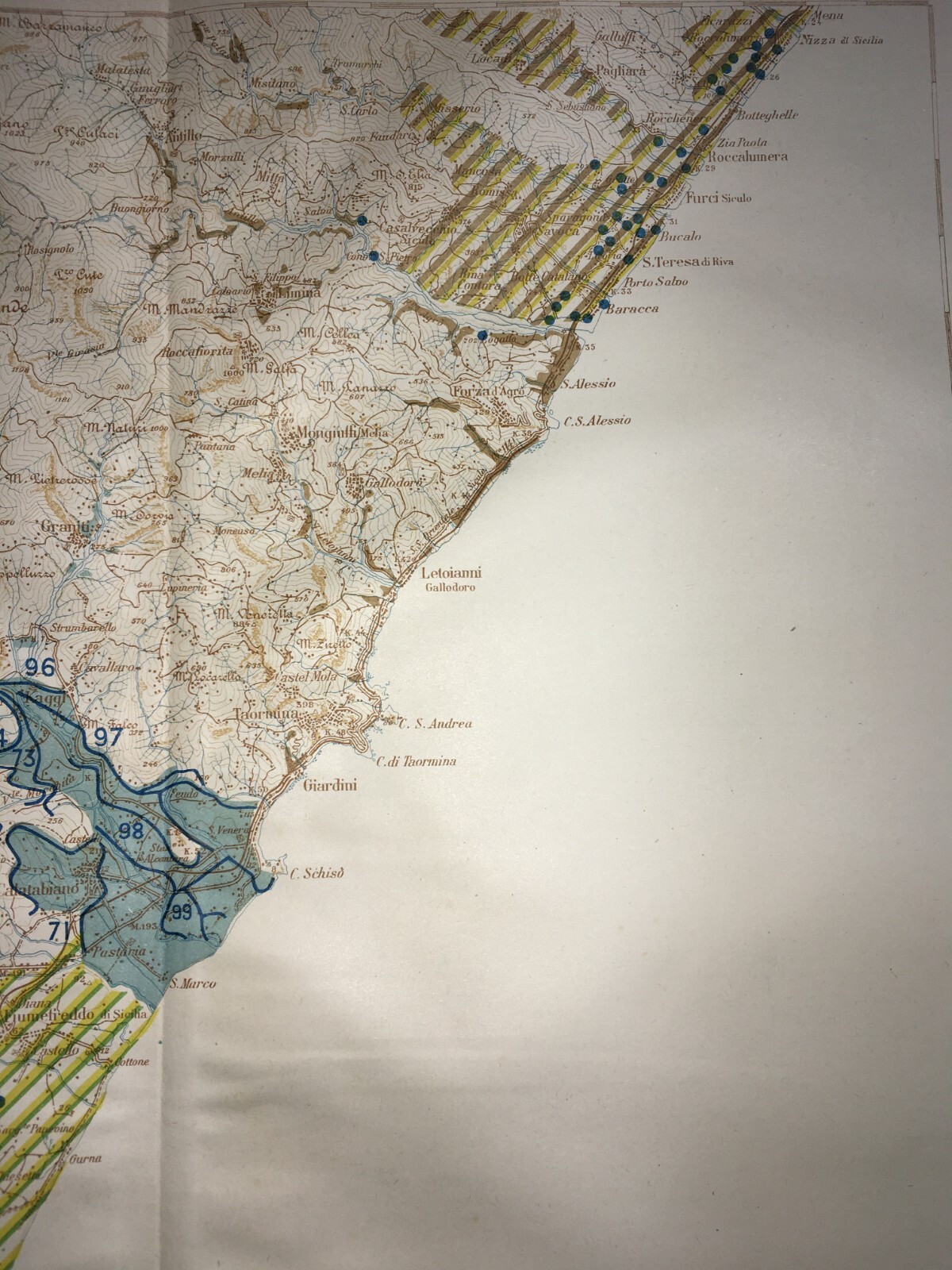 Idraulica, Irrigazioni, Servizio Idrografico: Monte Etna, Alcantara E Taormina. Mappa