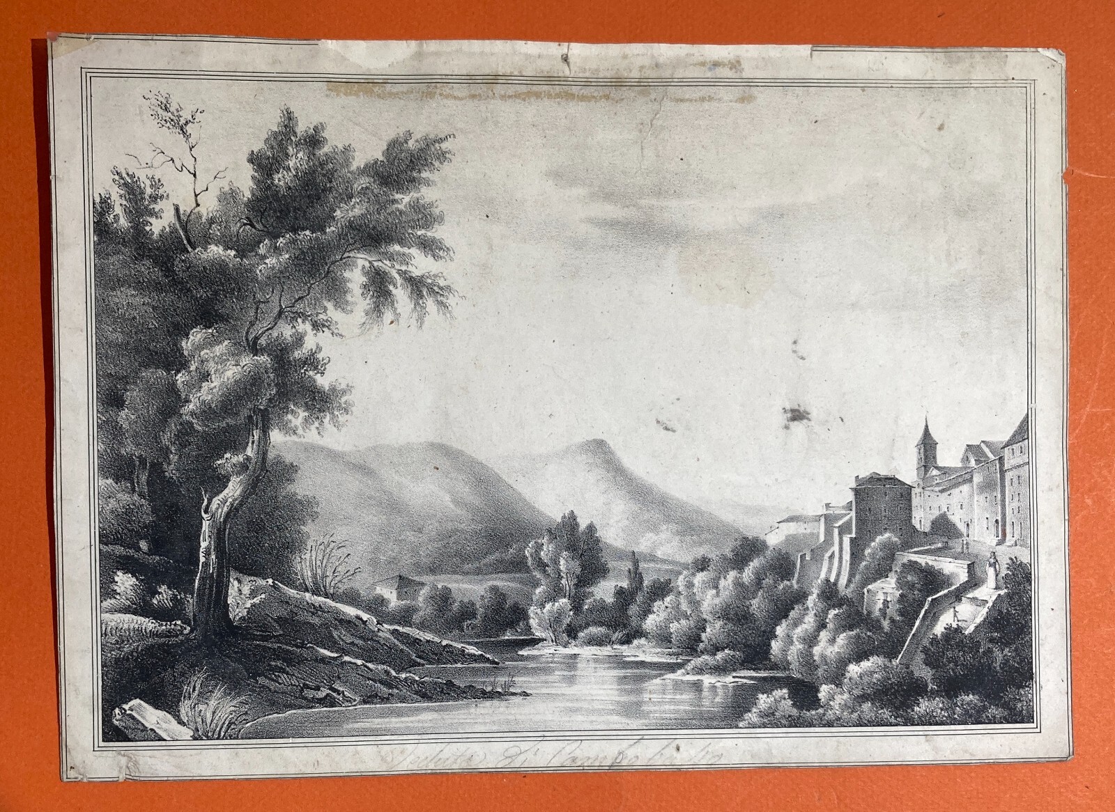 Dintorni Di Campobasso: Antica Veduta Paesaggistica Panoramica