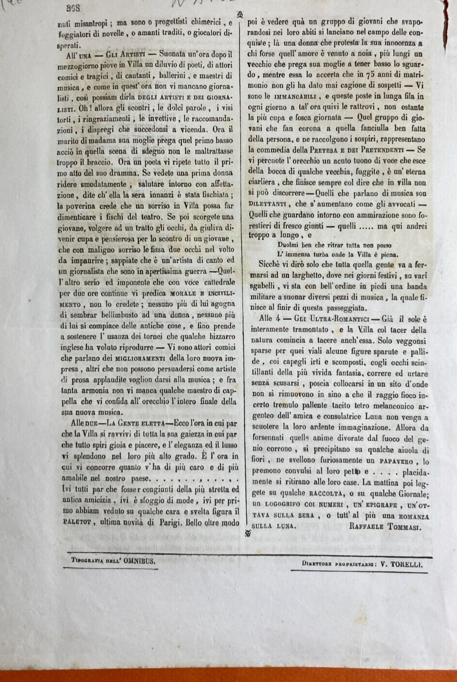 Campania   Antica Animata Veduta Di Villa Reale Con Piazza E Obelisco