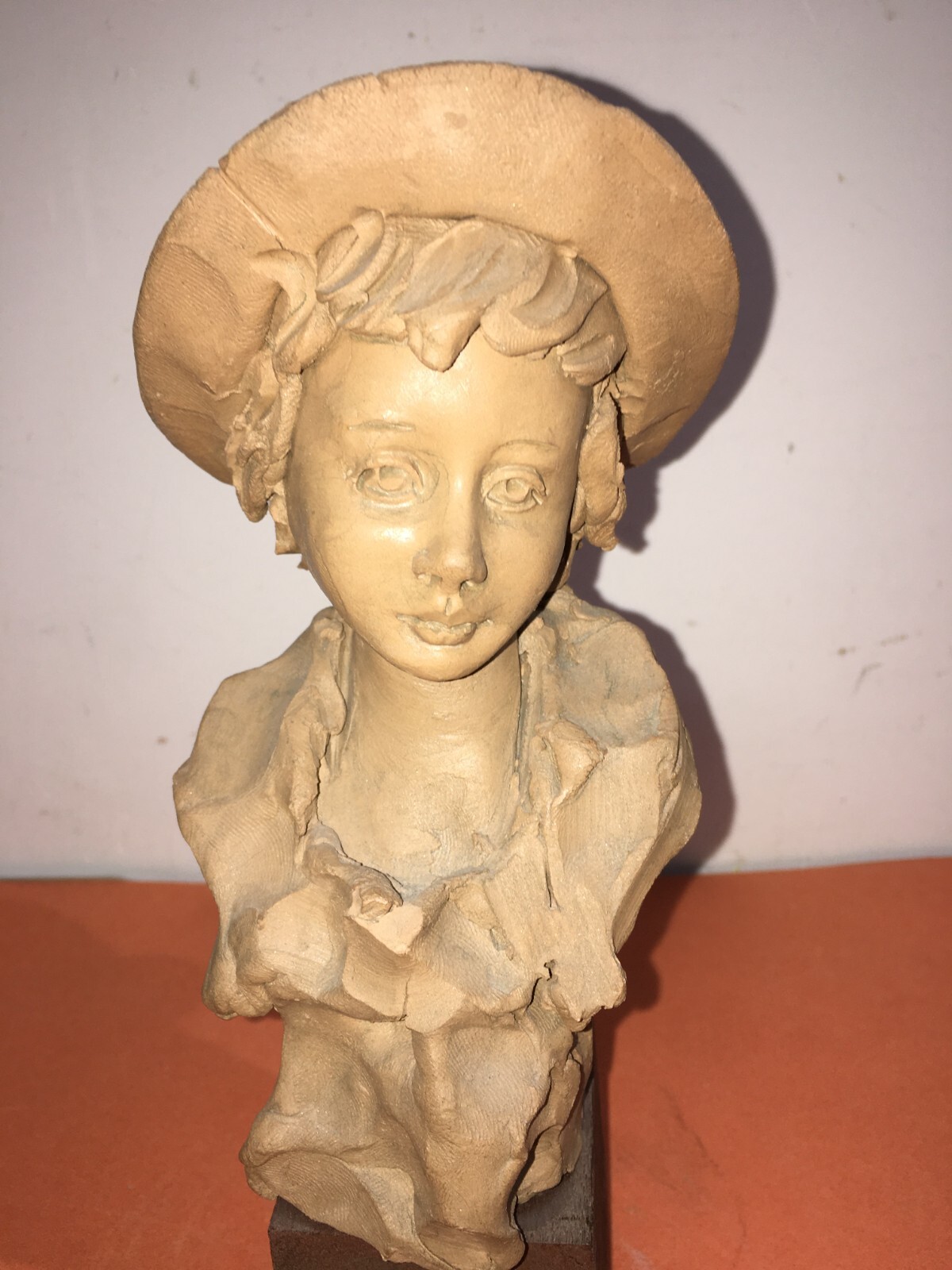 Scultura Decorativa In Terracotta Di Paoletti, Busto Di Giovinetto