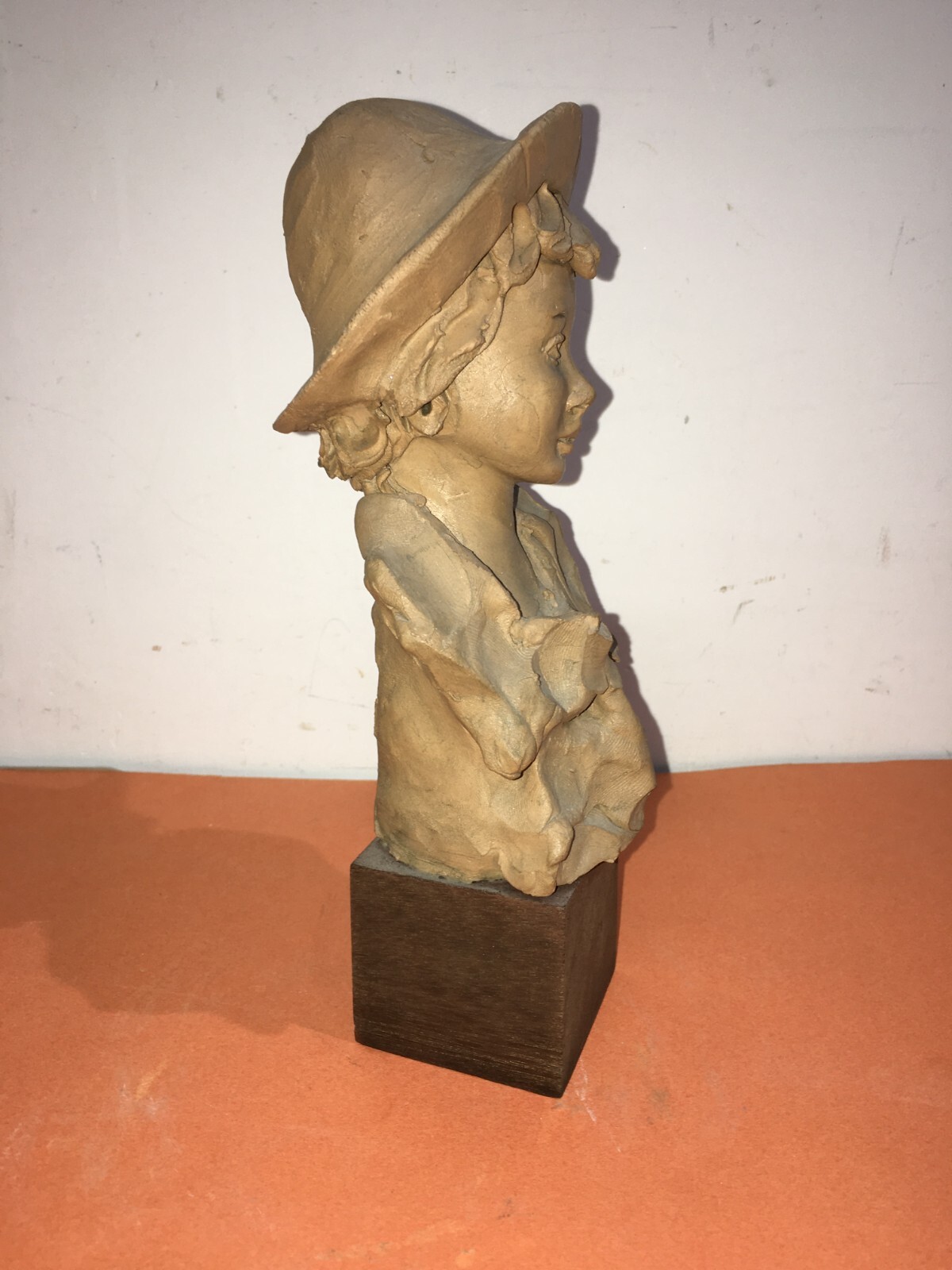 Scultura Decorativa In Terracotta Di Paoletti, Busto Di Giovinetto