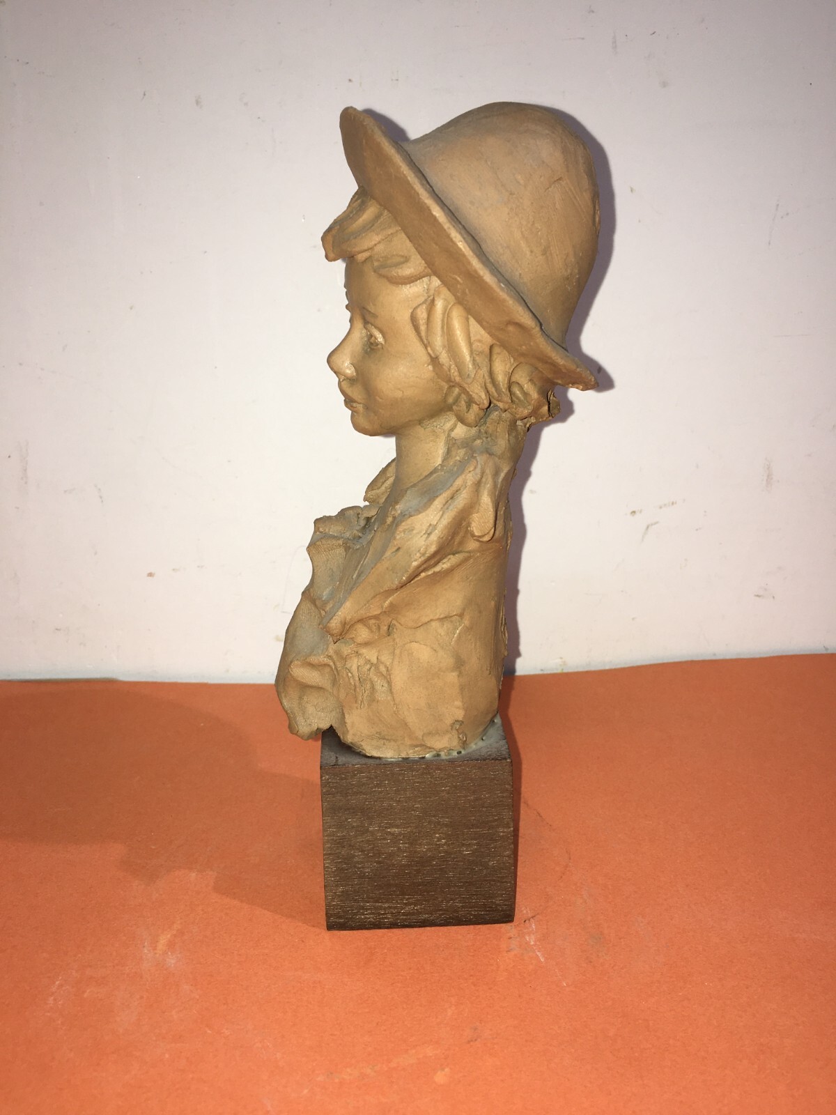 Scultura Decorativa In Terracotta Di Paoletti, Busto Di Giovinetto