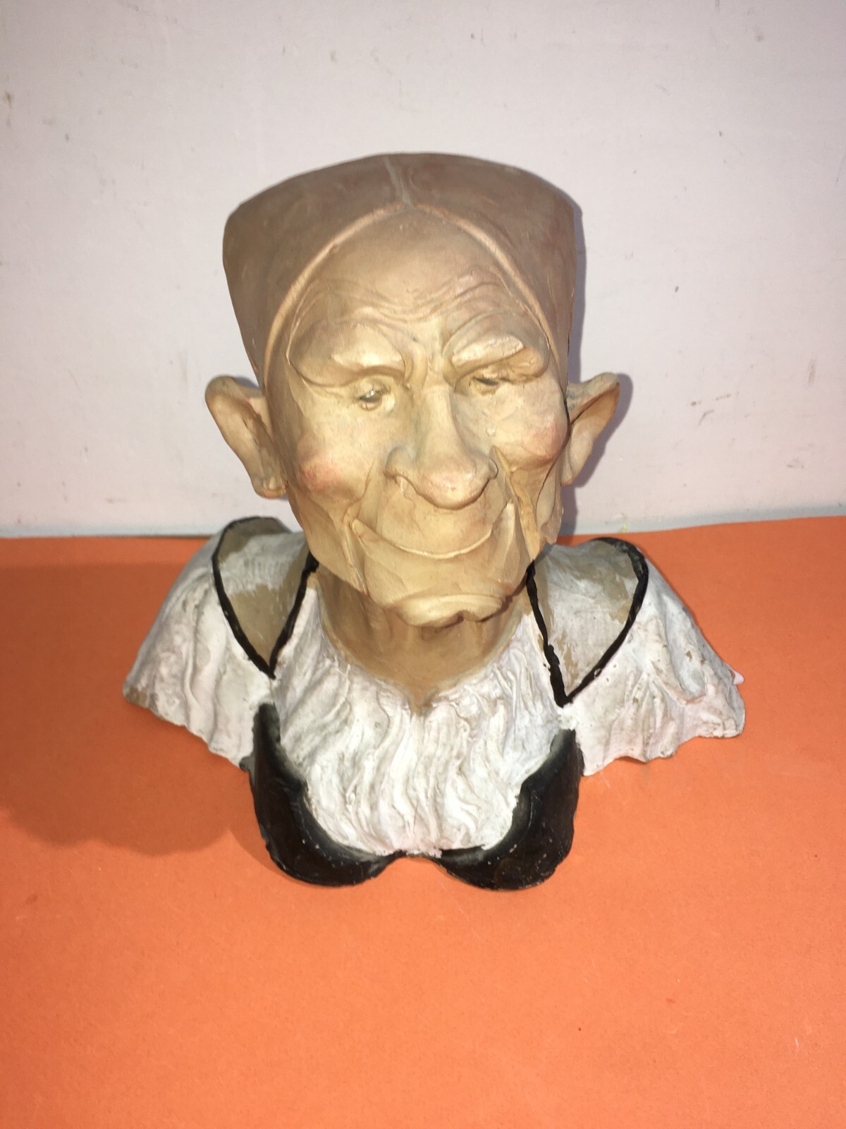Scultura Caricaturale In Terracotta Di Figura Popolare Sarda