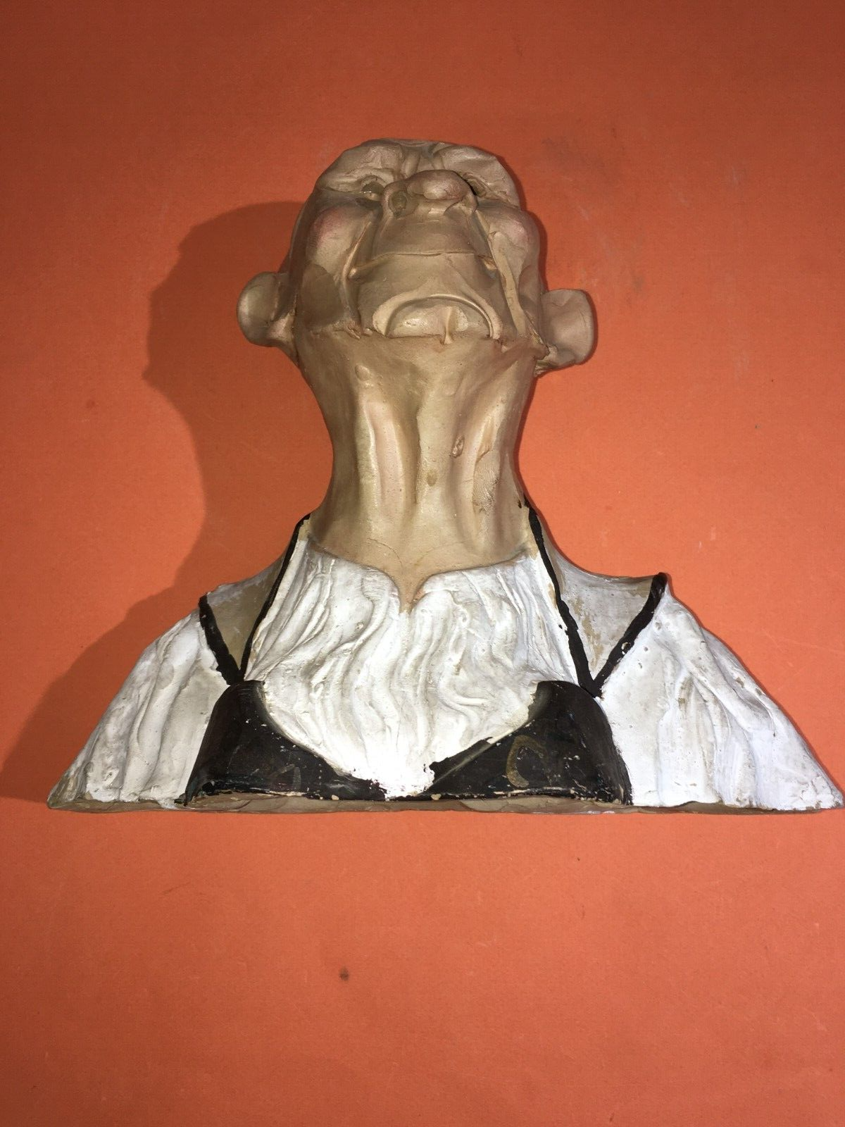 Scultura Caricaturale In Terracotta Di Figura Popolare Sarda
