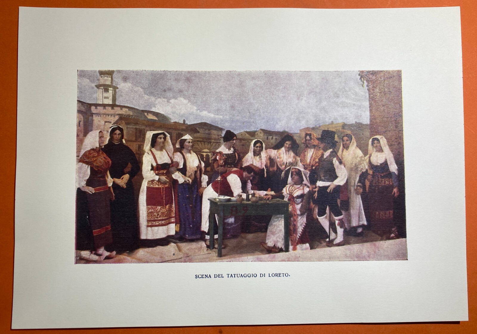 Arte, Folklore E Tatuaggi A Loreto, Marche. Grande Stampa A Colori, Rara Riedizione.