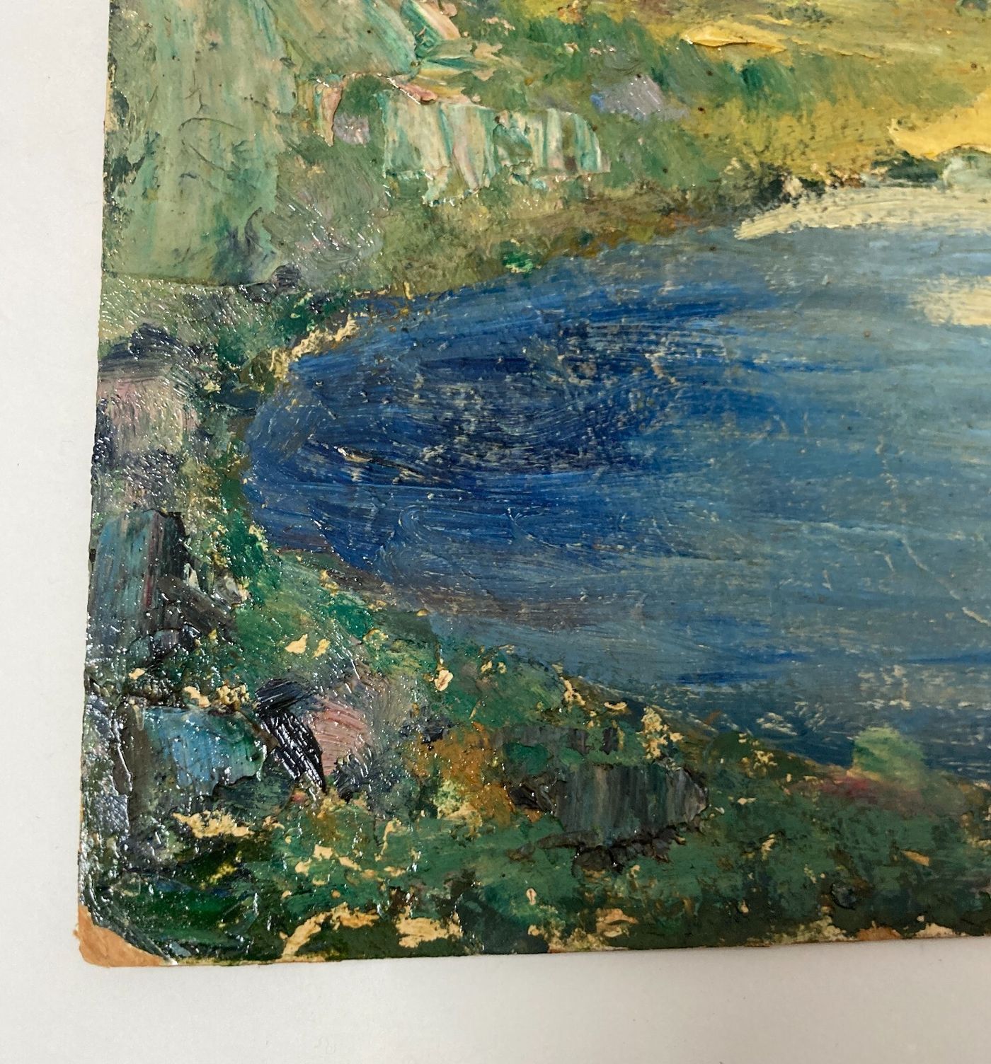 Arte Del '900: Suggestiva Veduta Montana. Opera Materica