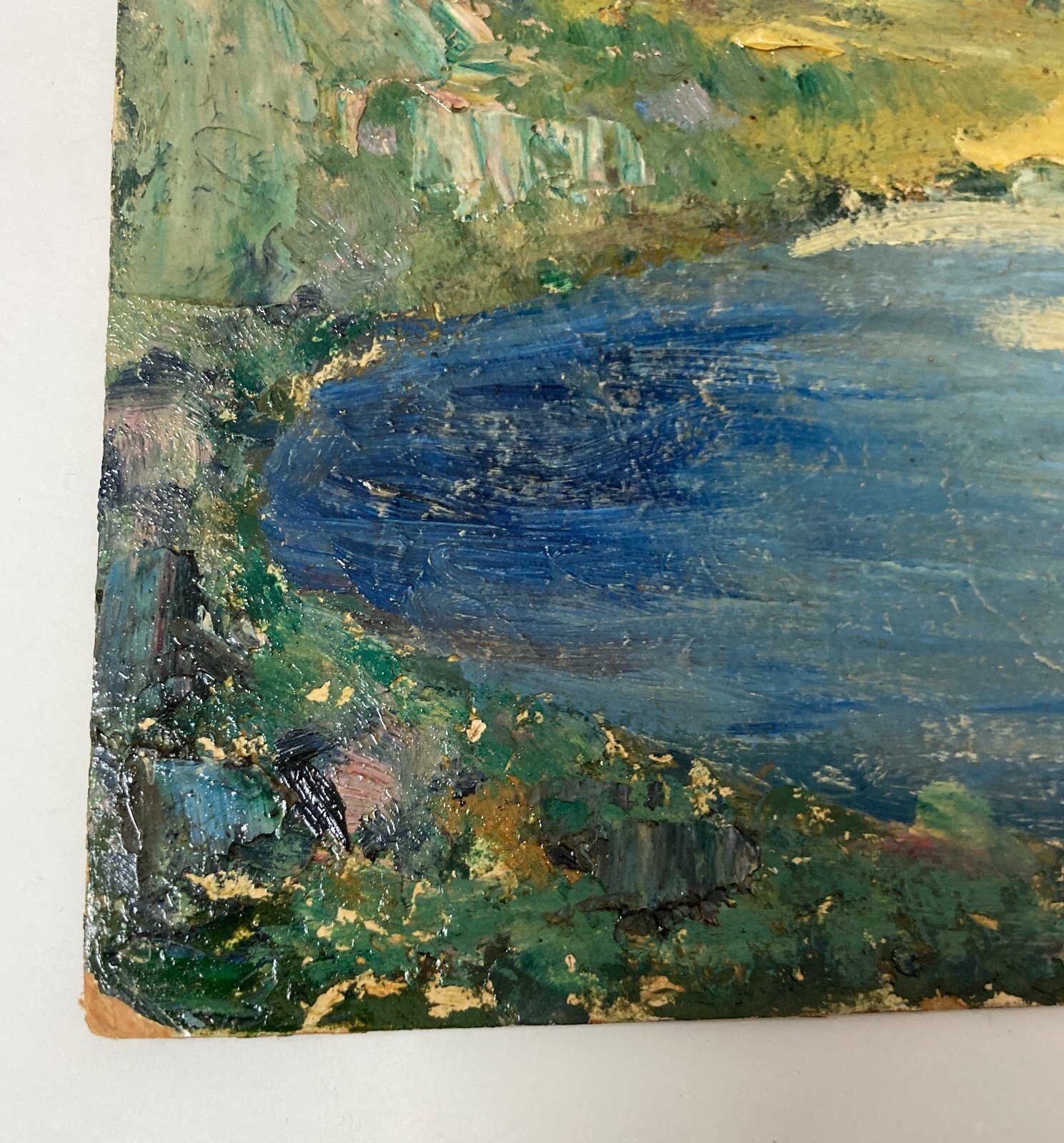 Arte Del '900: Suggestiva Veduta Montana. Opera Materica