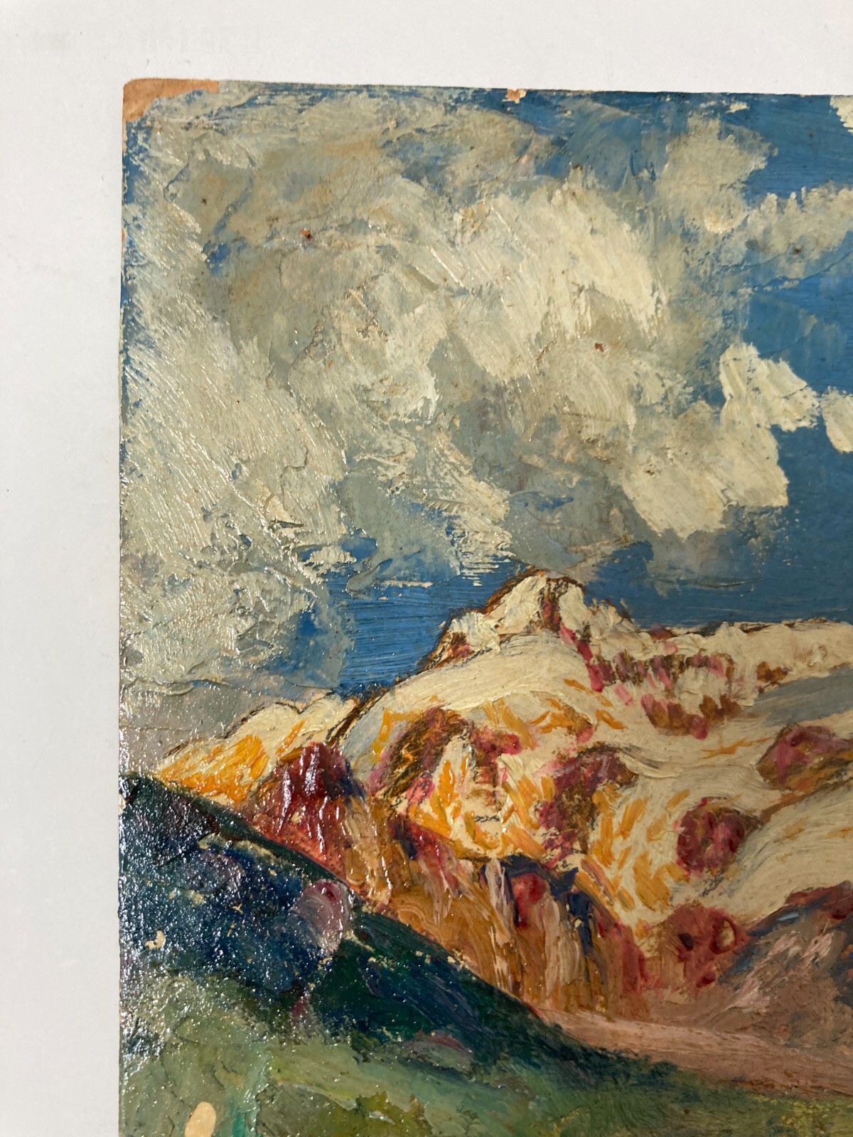 Arte Del '900: Suggestiva Veduta Montana. Opera Materica