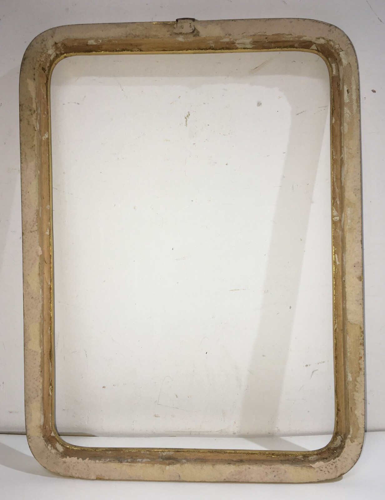Cornice d'Epoca In Legno Laccato Verde E Oro