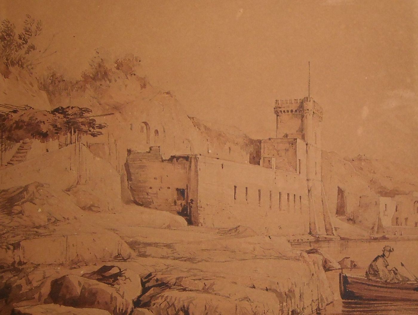 Arte Napoletana Dell'800: Posillipo, Veduta Panoramica Di Carelli