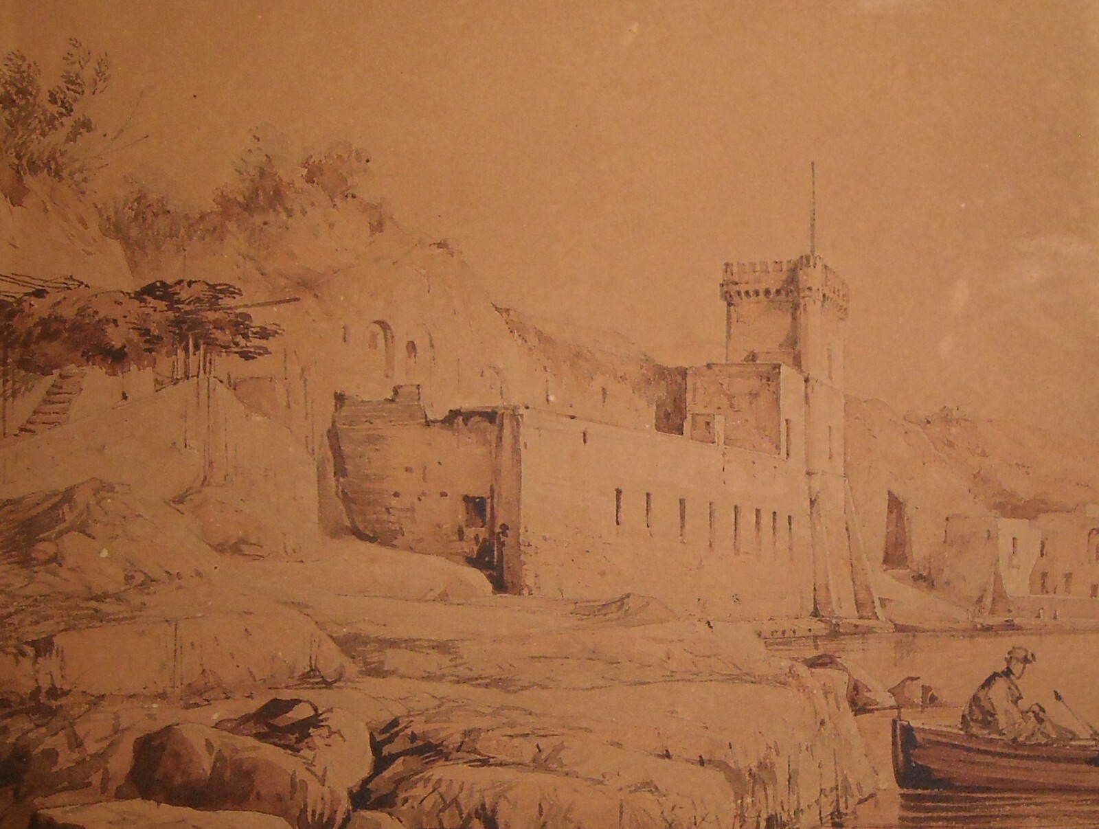 Arte Napoletana Dell'800: Posillipo, Veduta Panoramica Di Carelli