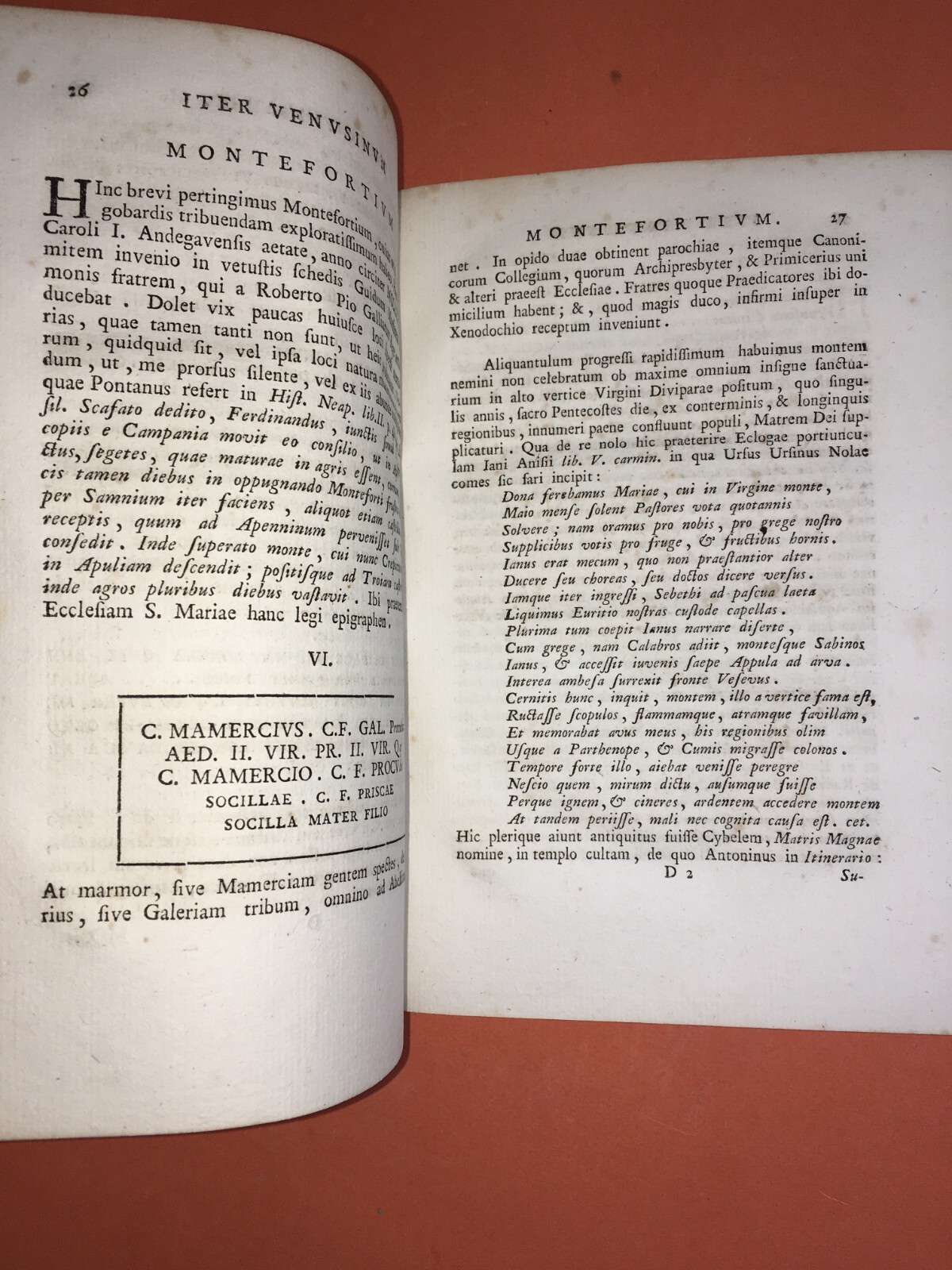 Antica Storia Locale: Michaelis Archangeli Lupuli, Iter Venusinum, 1793