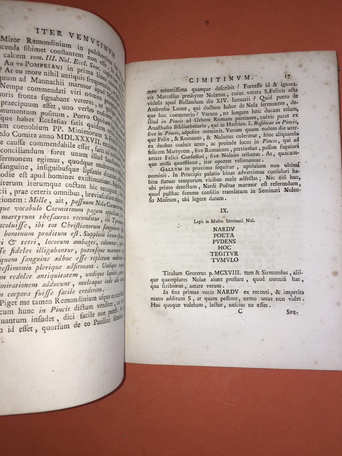 Antica Storia Locale: Michaelis Archangeli Lupuli, Iter Venusinum, 1793