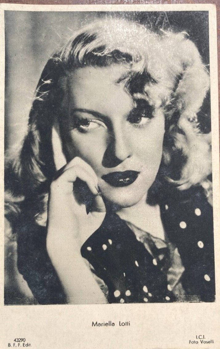 Ritratto Fotografico Di Mariella Lotti, Cartolina d'Epoca