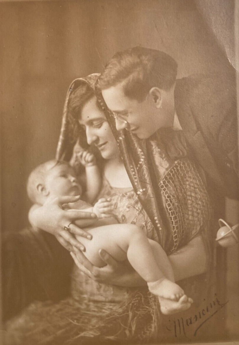 Maternità. Fotografia d'Epoca Originale Firmata Mancini