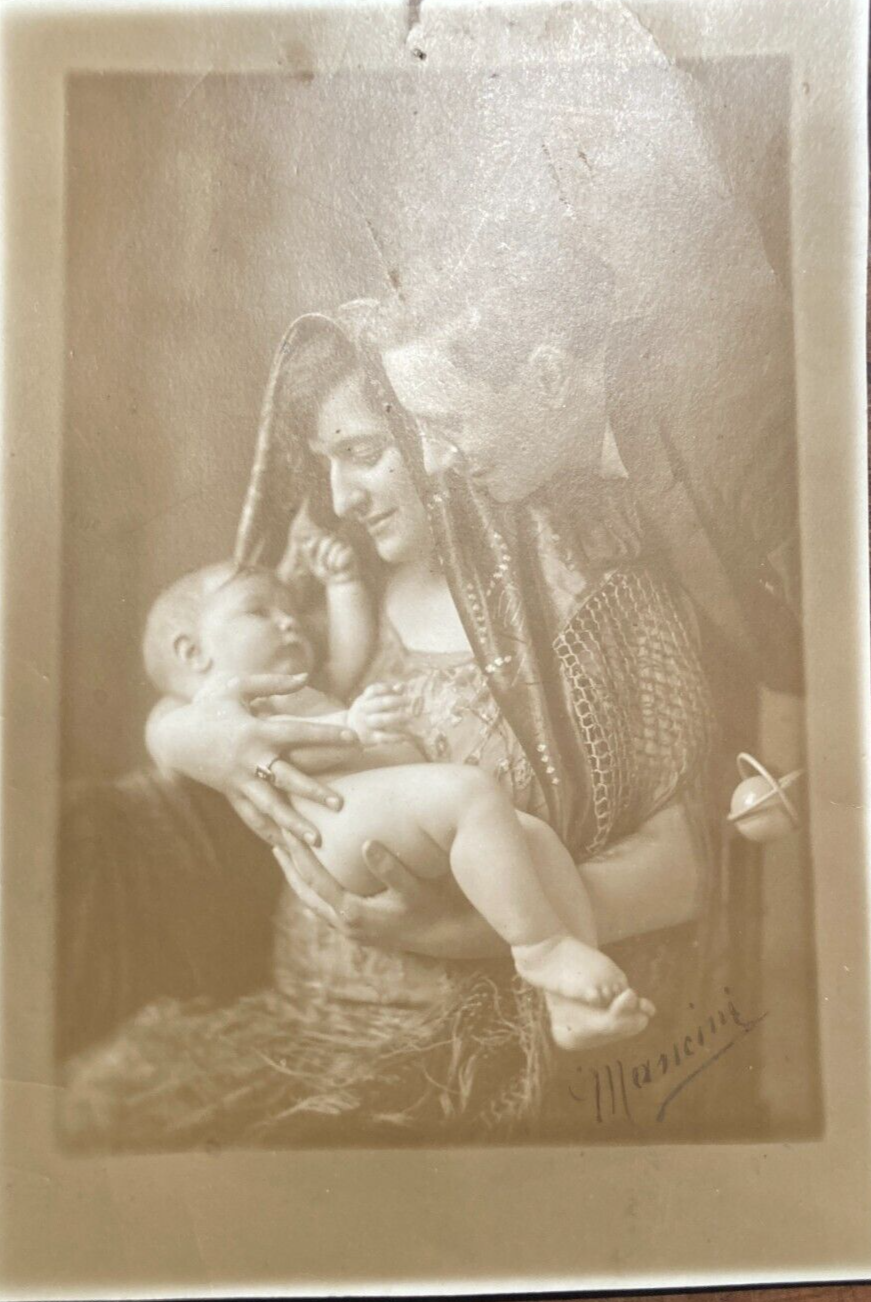Maternità. Fotografia d'Epoca Originale Firmata Mancini