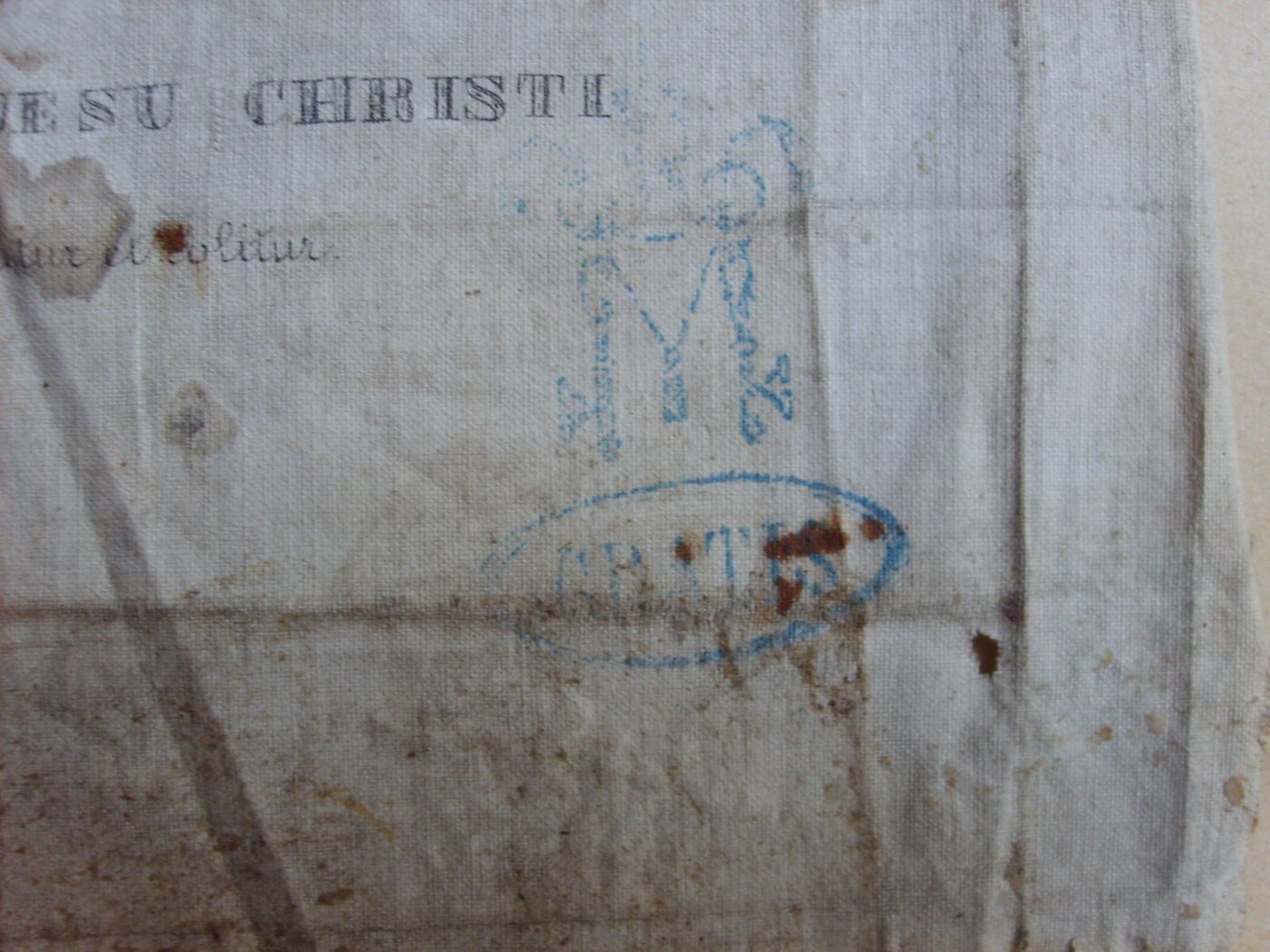 Arte Popolare Devozionale: Volto Di Cristo (Sindone). Antica Incisione Su Tela, N. Banzo