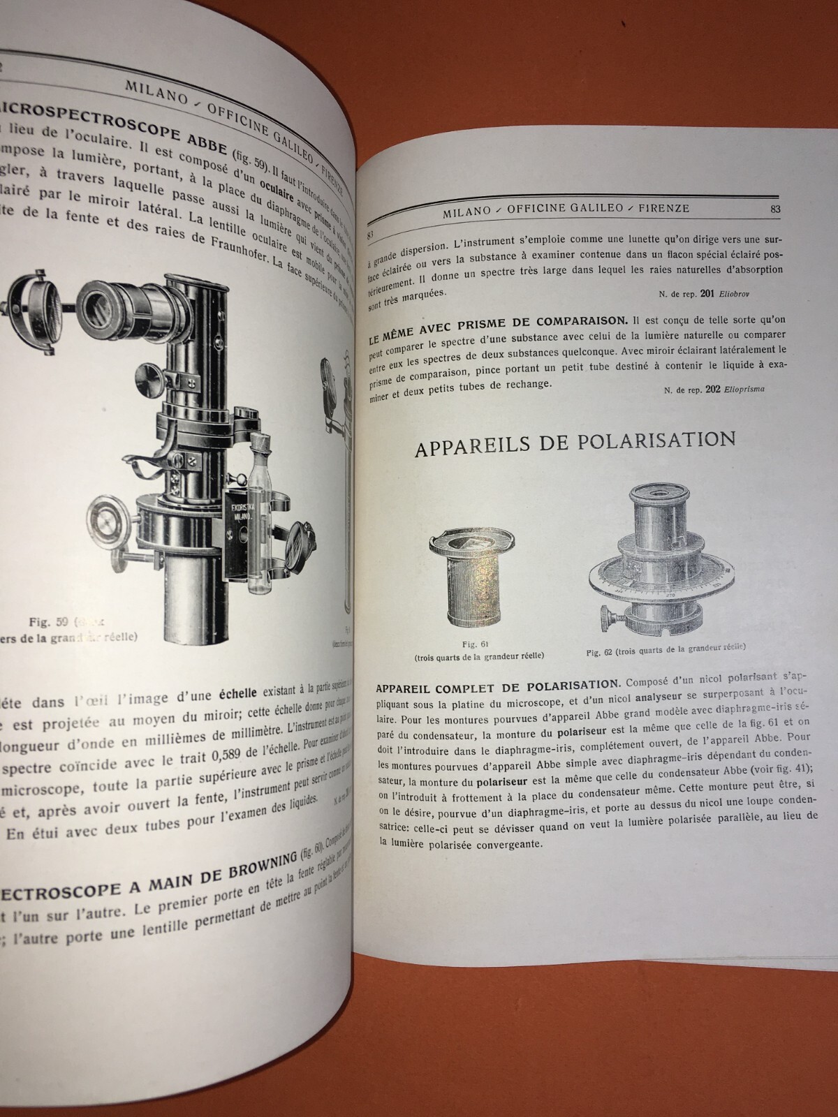 Scienza, Tecnica, Ottica, Microscopia   Koristka, Officine Galileo   Catalogo, 1931