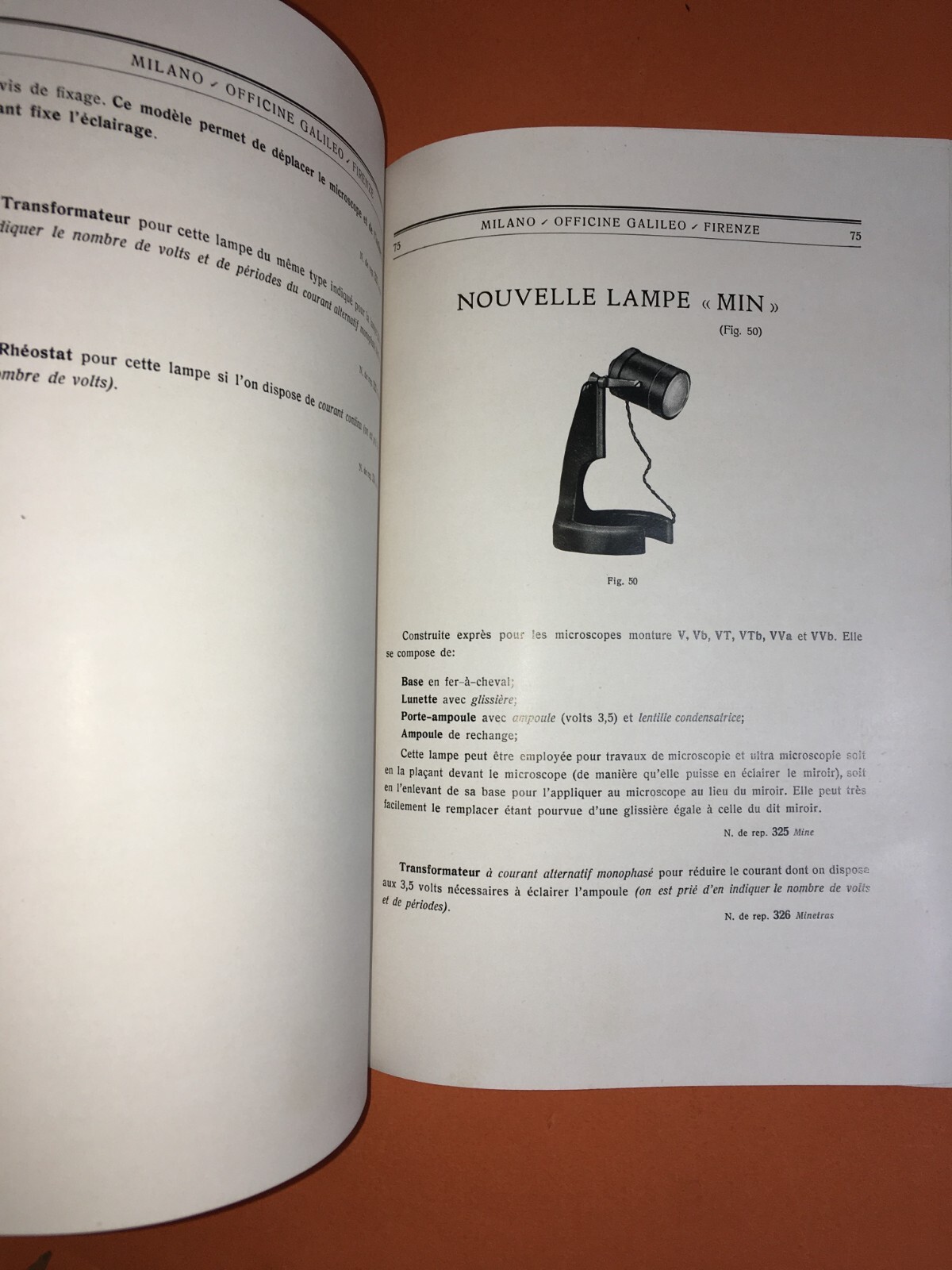 Scienza, Tecnica, Ottica, Microscopia   Koristka, Officine Galileo   Catalogo, 1931