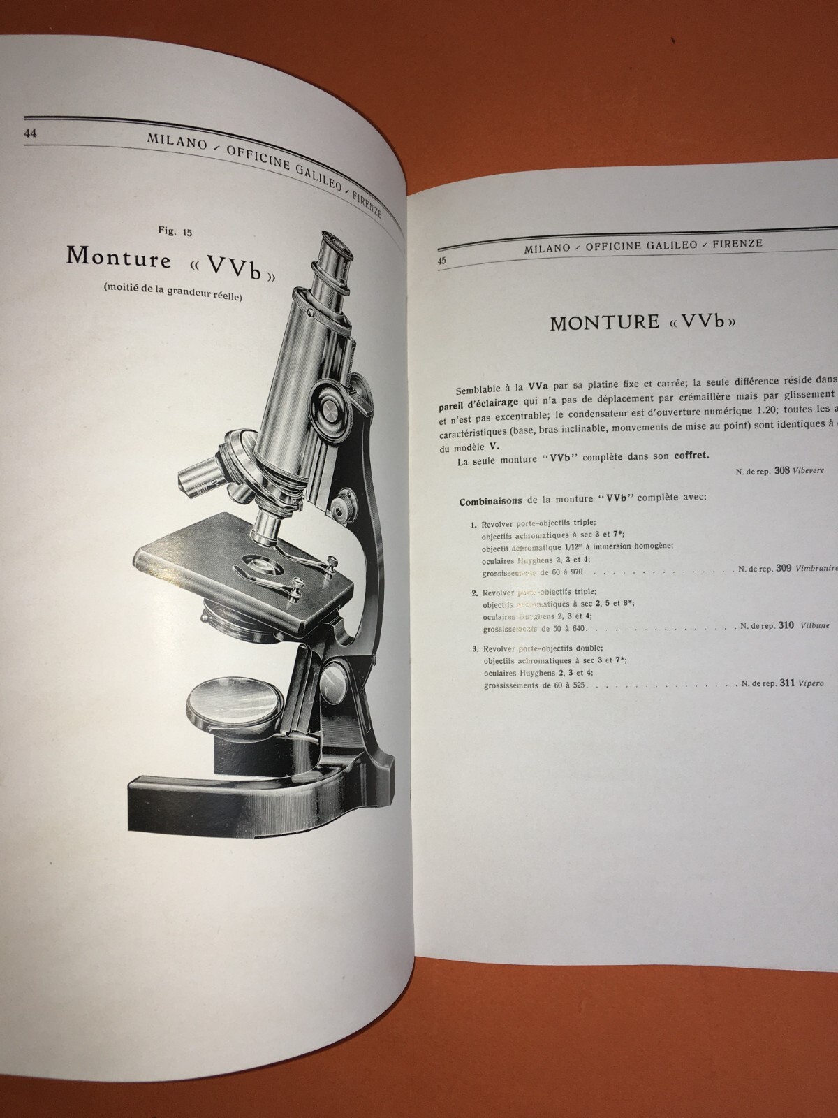 Scienza, Tecnica, Ottica, Microscopia   Koristka, Officine Galileo   Catalogo, 1931