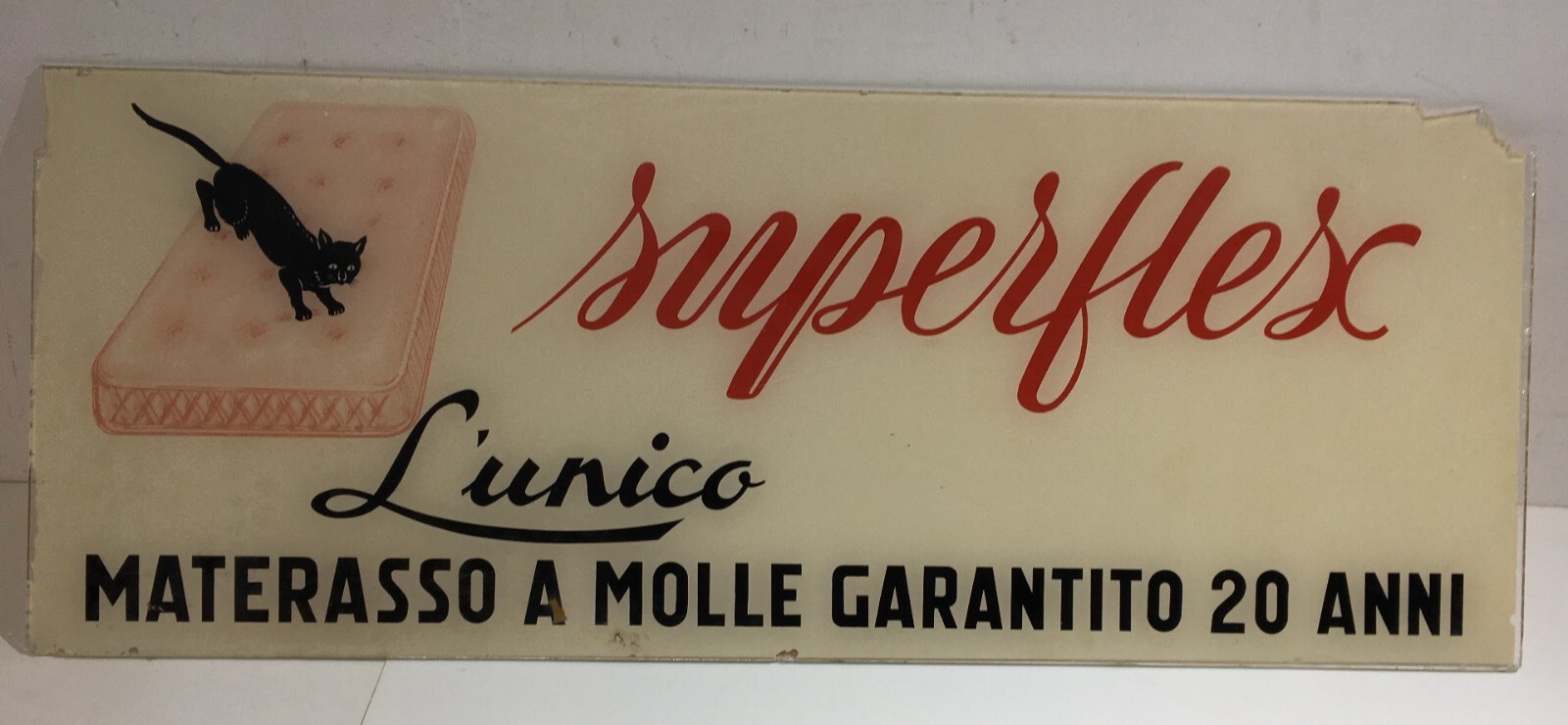 Insegna Pubblicitaria In Vetro Materassi Superflex