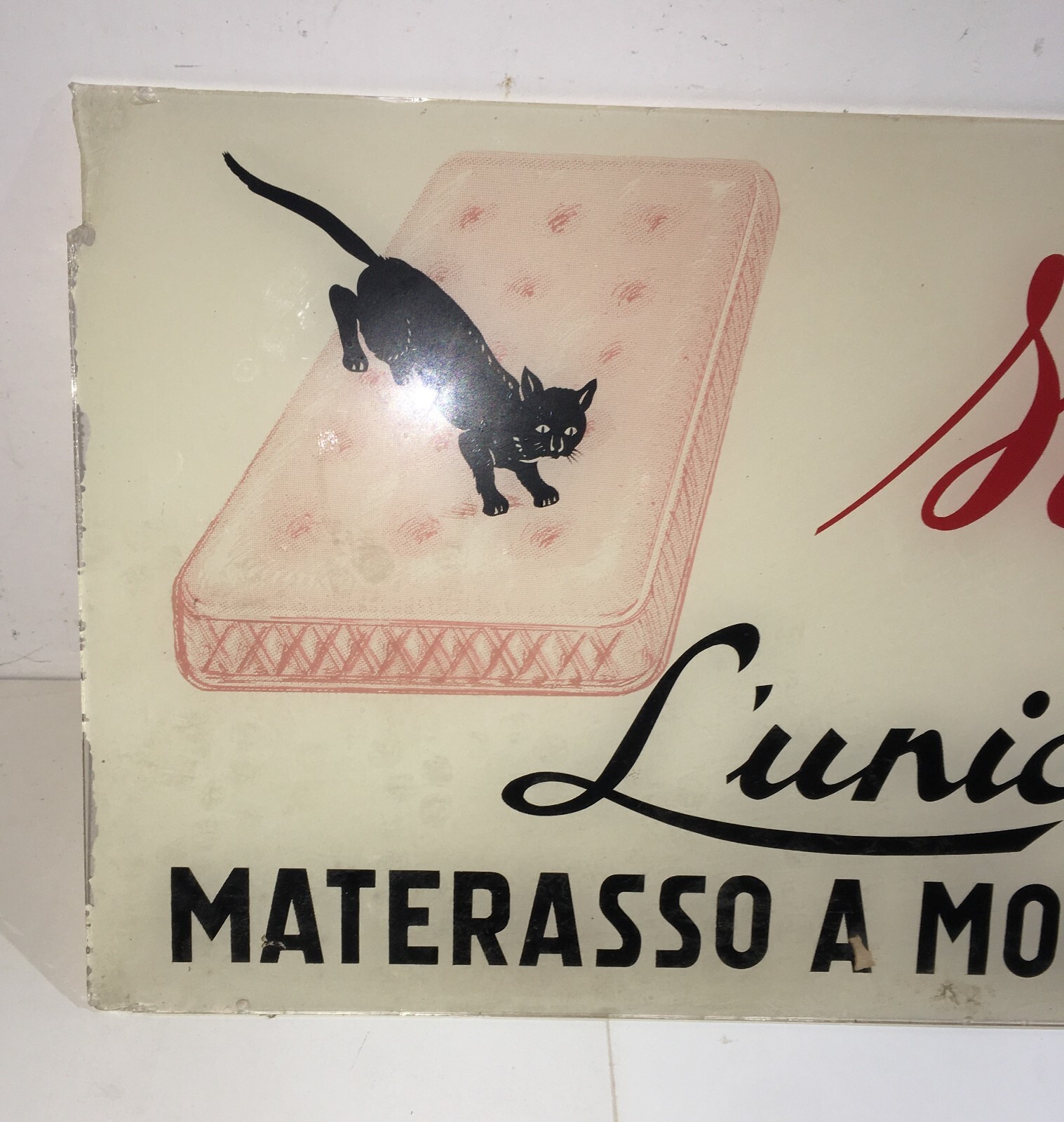 Insegna Pubblicitaria In Vetro Materassi Superflex