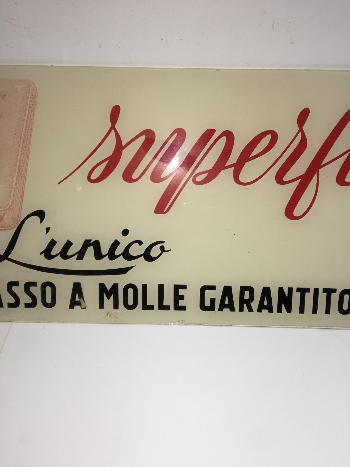 Insegna Pubblicitaria In Vetro Materassi Superflex