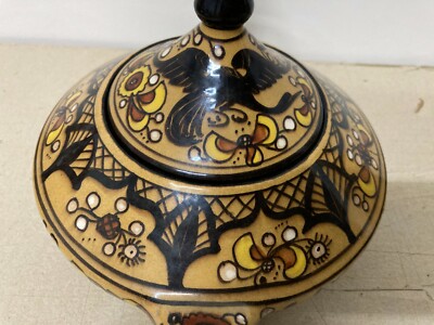Albisola: Ceramica Artistica Con Ampio Decoro Floreale E Volatile, Novecento