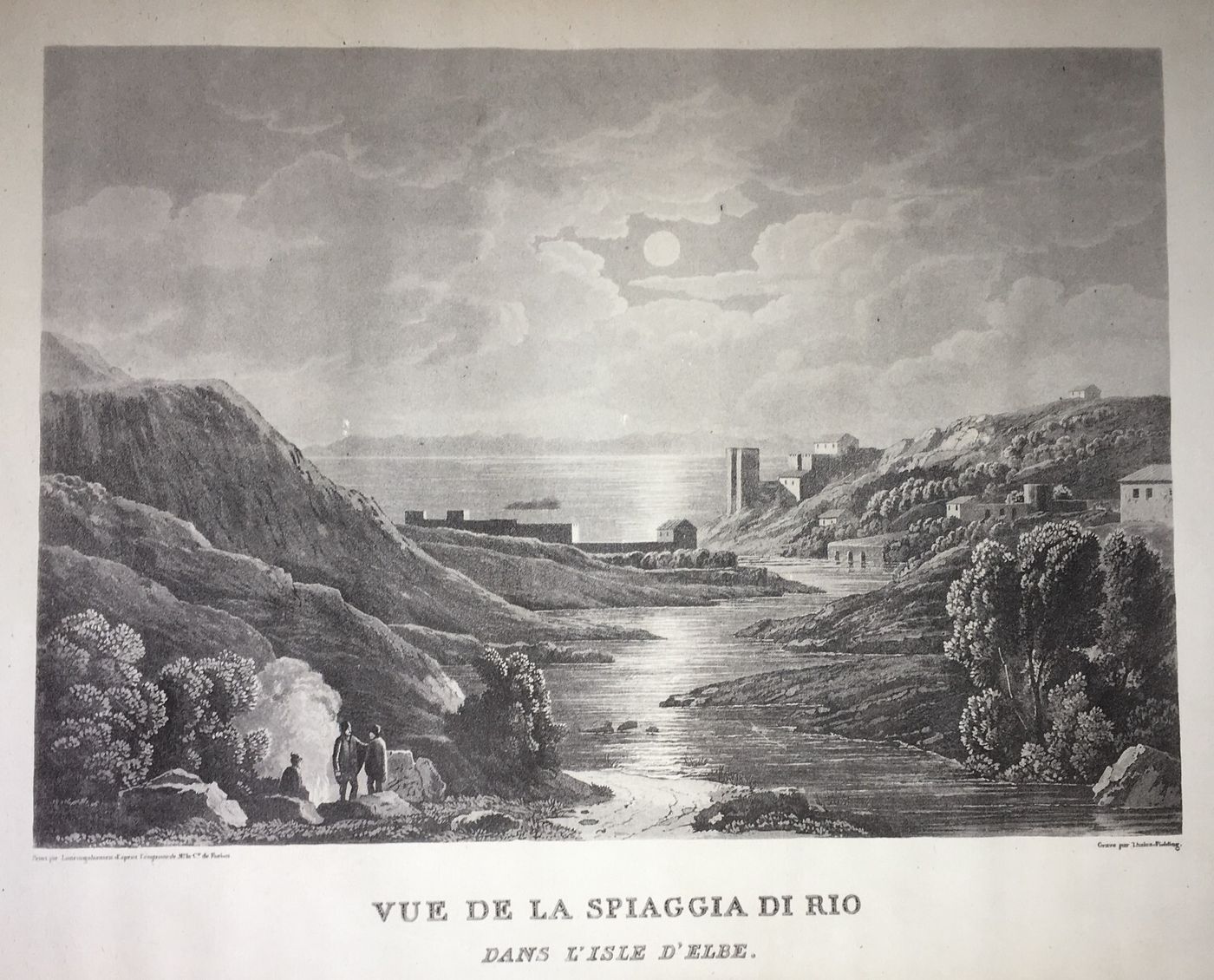 Isola d'Elba, Spiaggia Di Rio: Veduta Animata, Stampa Decorativa