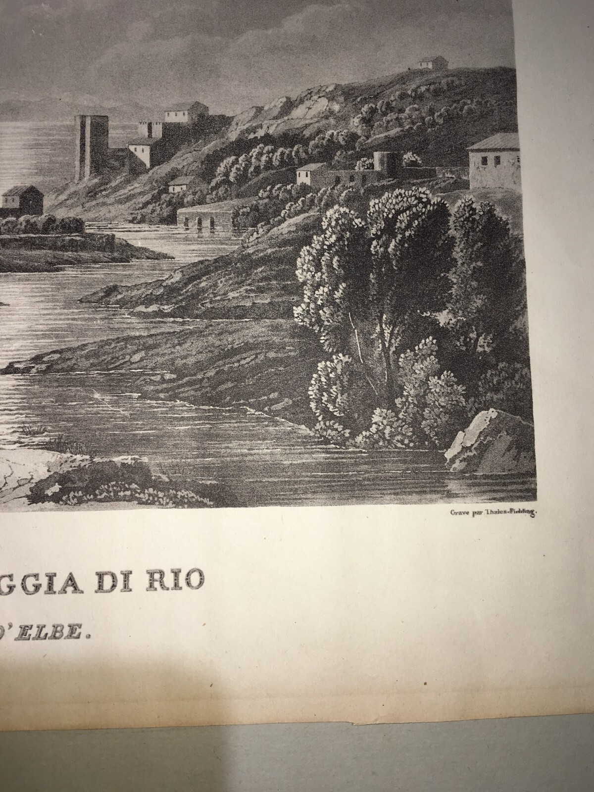 Isola d'Elba, Spiaggia Di Rio: Veduta Animata, Stampa Decorativa