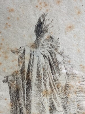 Domenico Morelli (1826 1901), Disegno A China Raffigurante Figura In Tunica