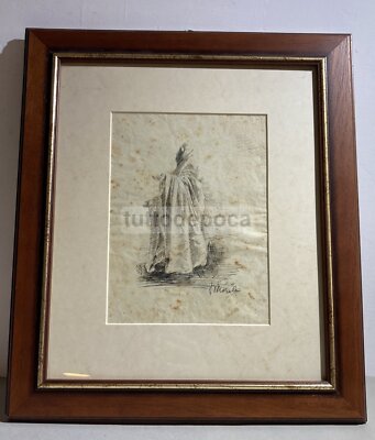 Domenico Morelli (1826 1901), Disegno A China Raffigurante Figura In Tunica